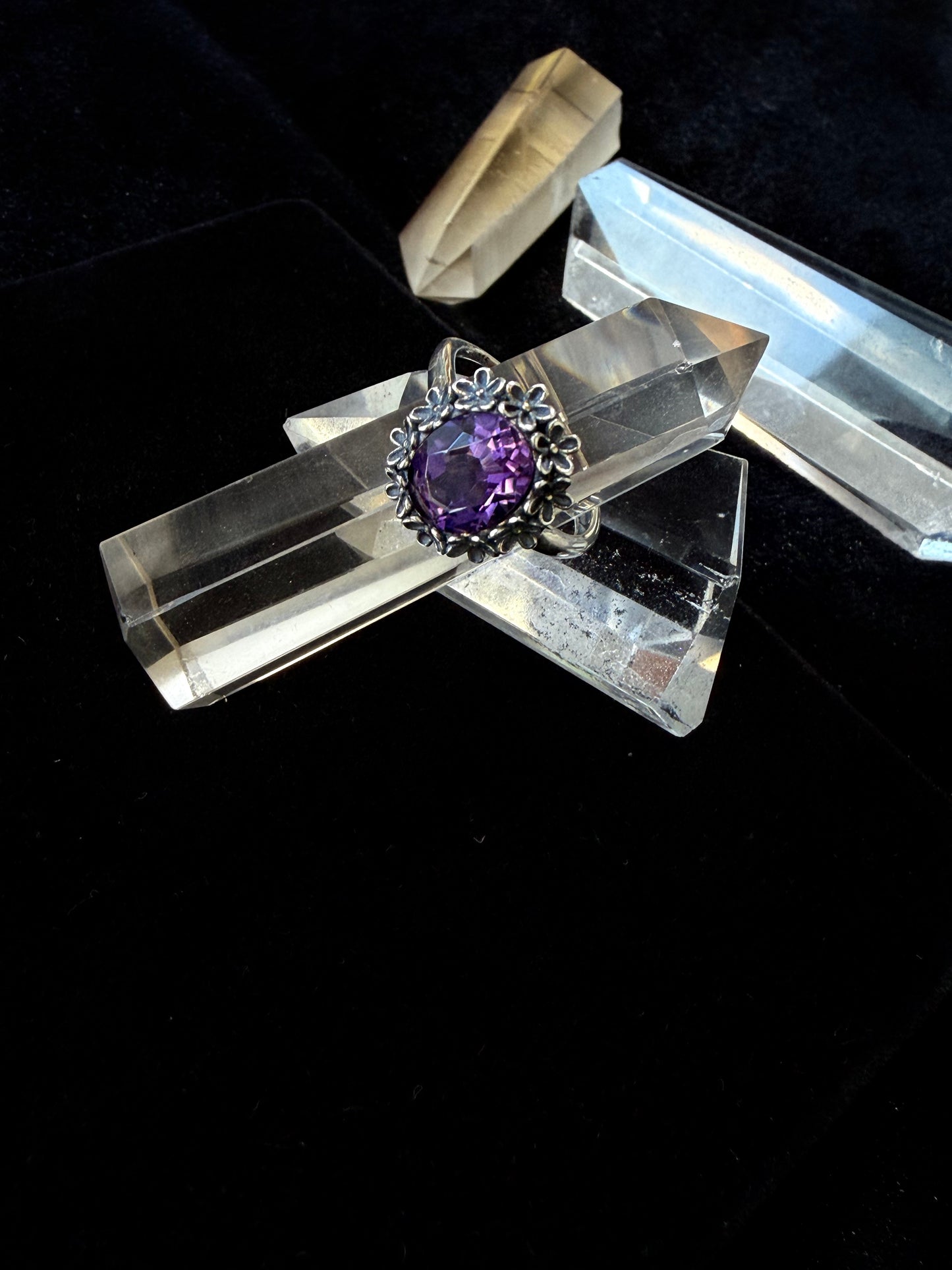 Sevencryst Chakra Awakening Ring Seven Chakra Gemstone Sterling Silver Adjustable