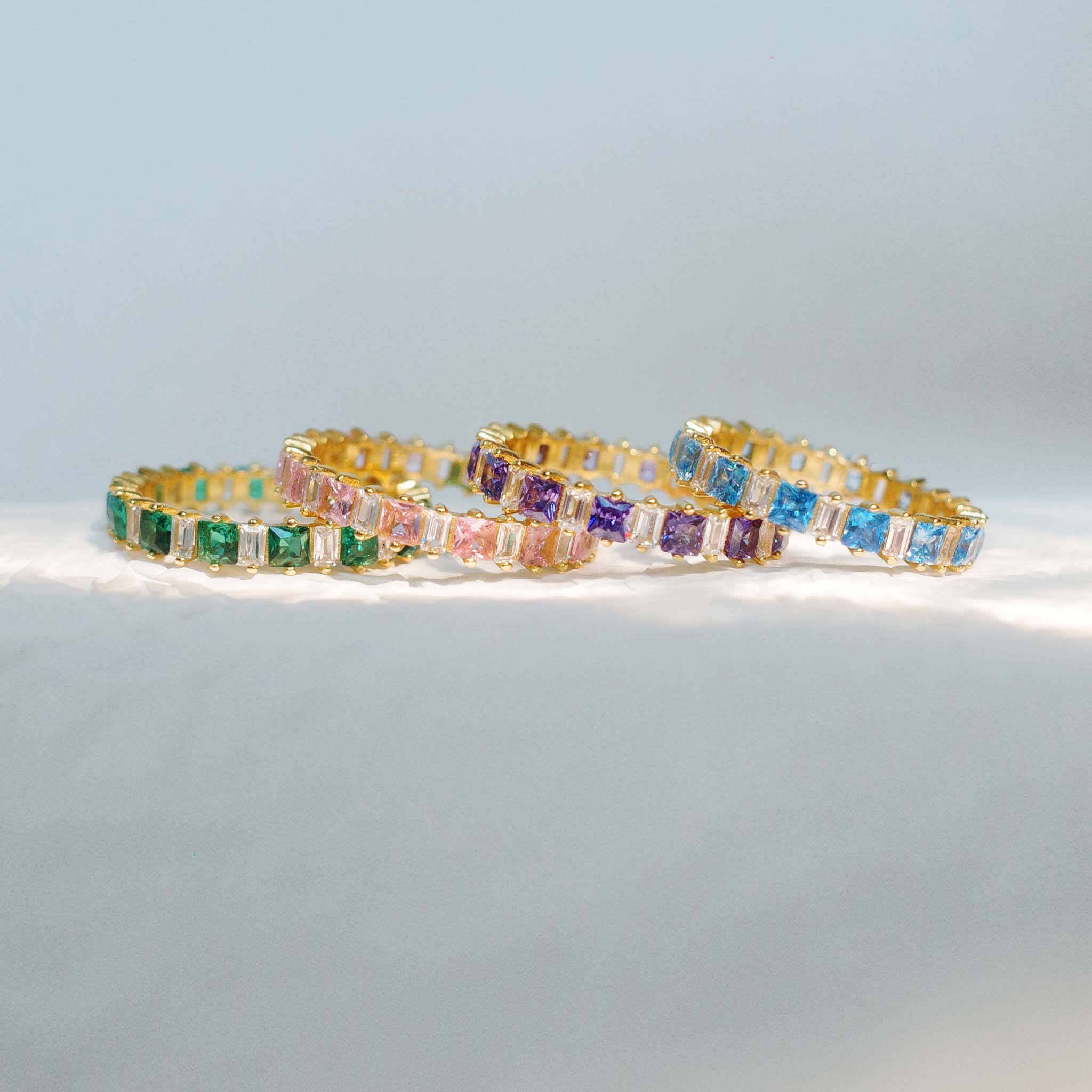 Stacking Square Birthstone Ring