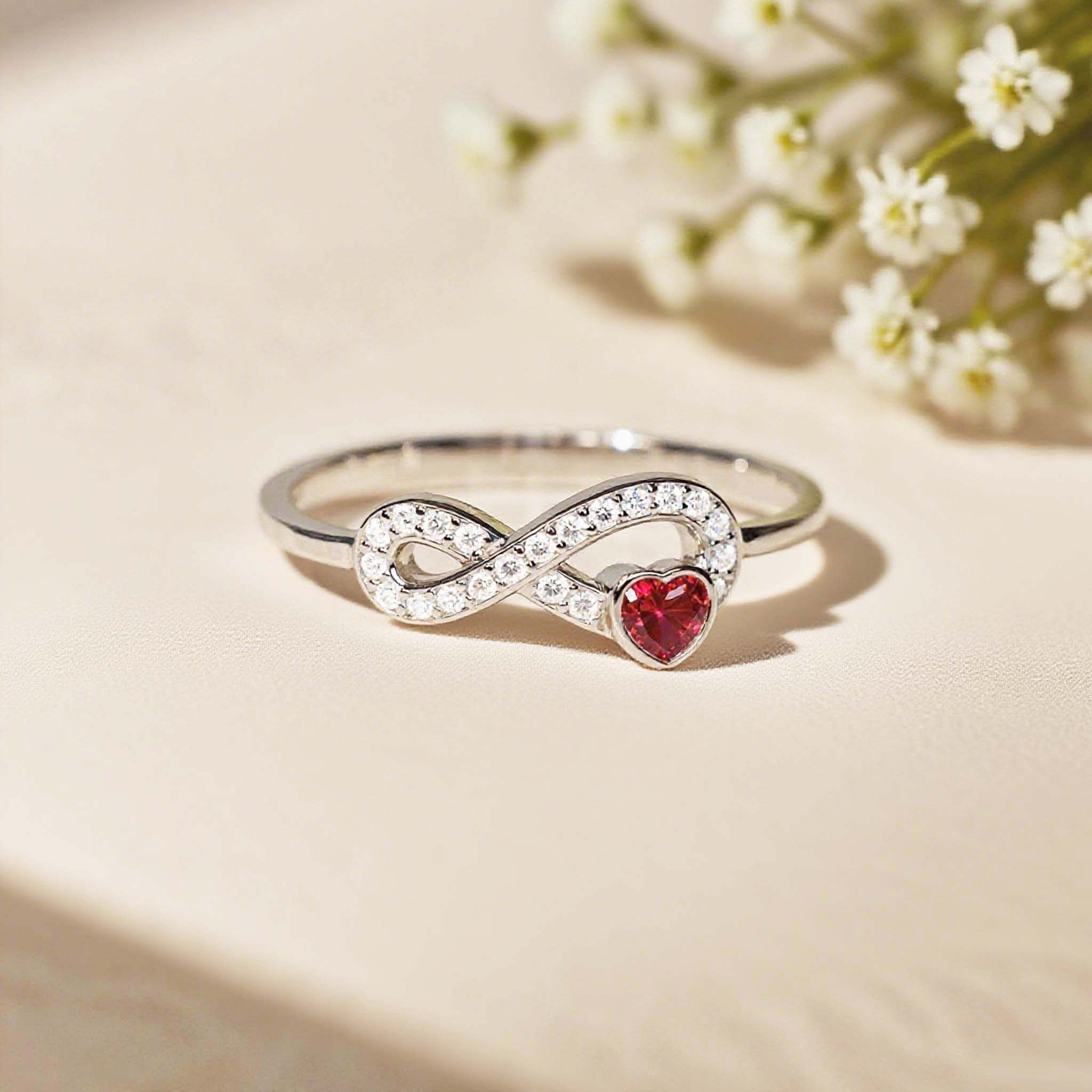 Love From Mom Infinity Heart Ring