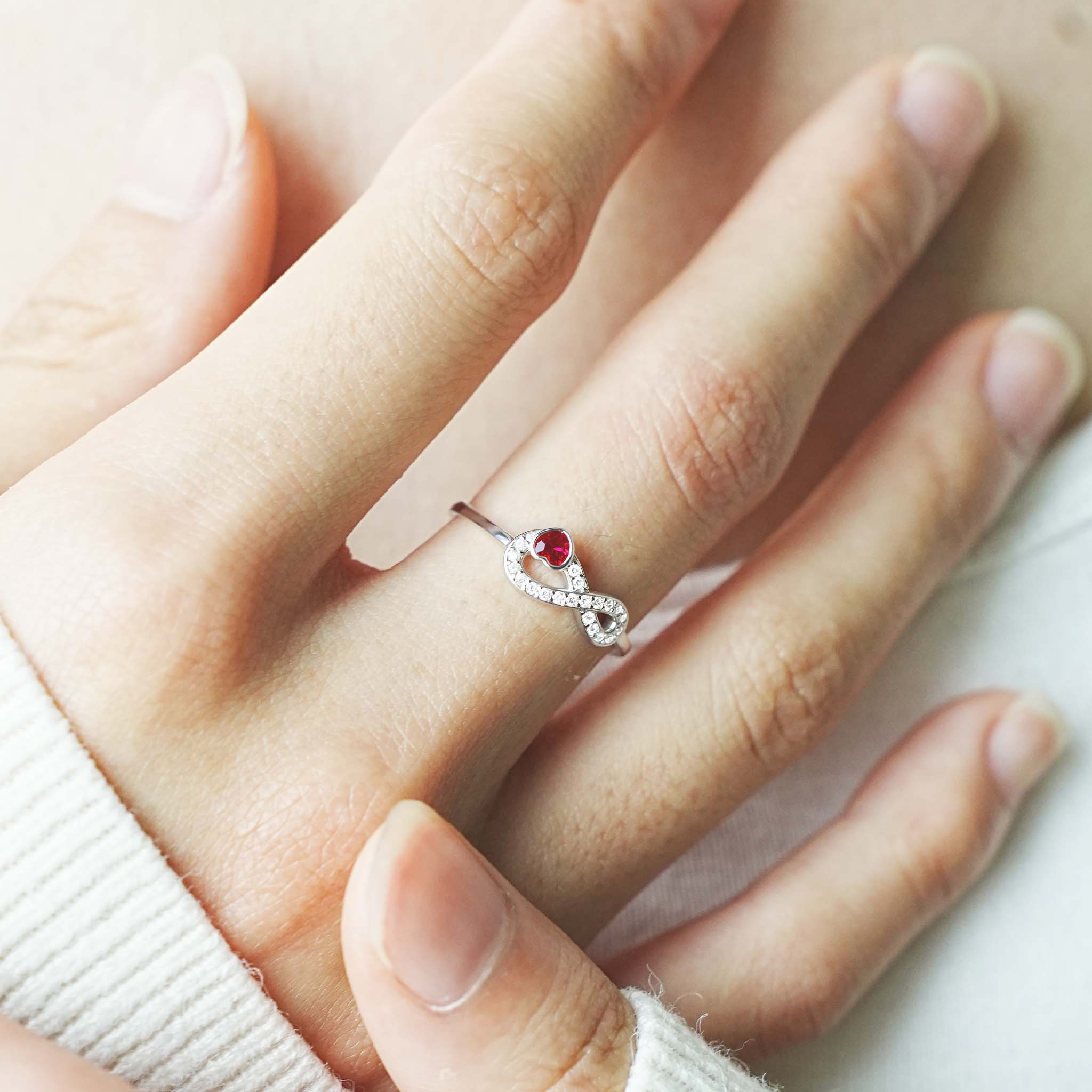 Love From Mom Infinity Heart Ring