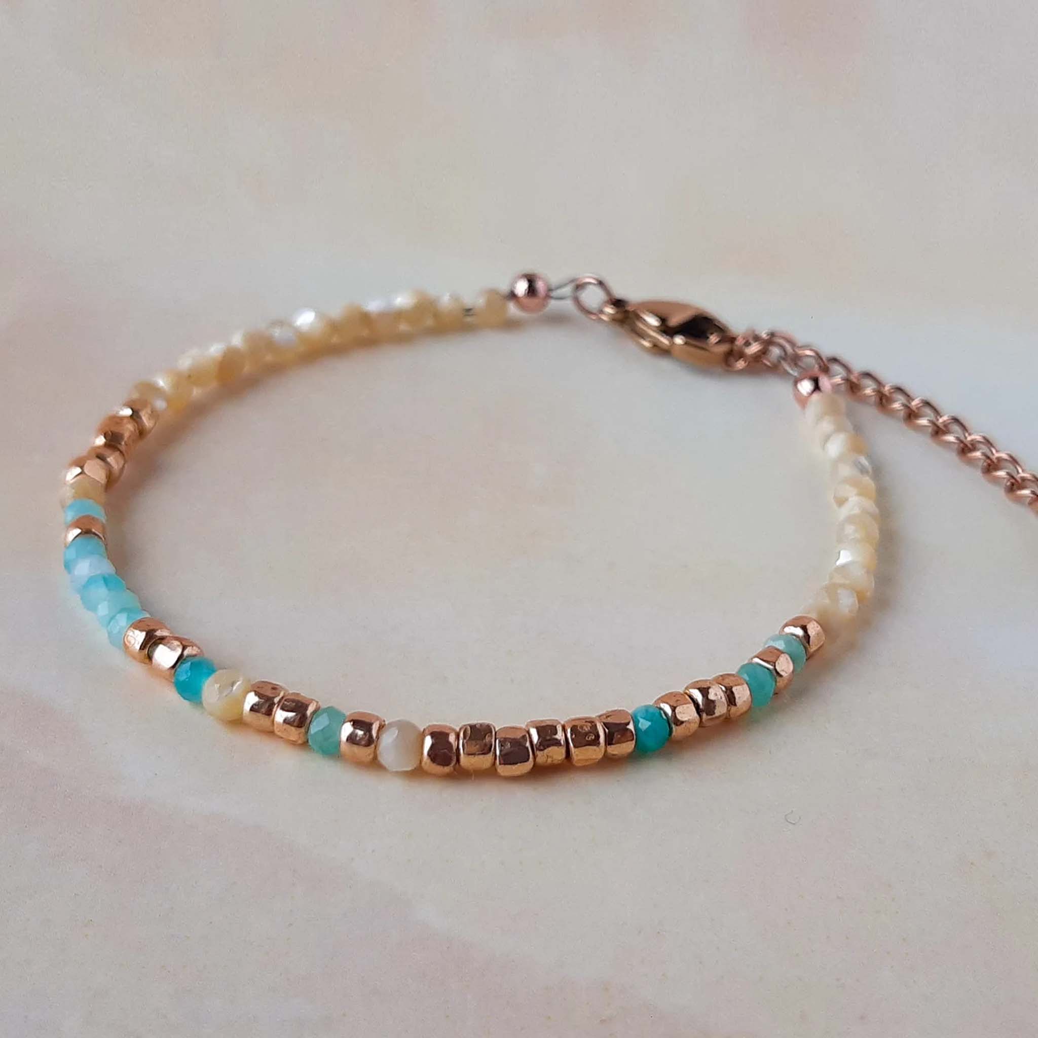 Gemstone 'Strong as Fuck' Morse Code Bracelet