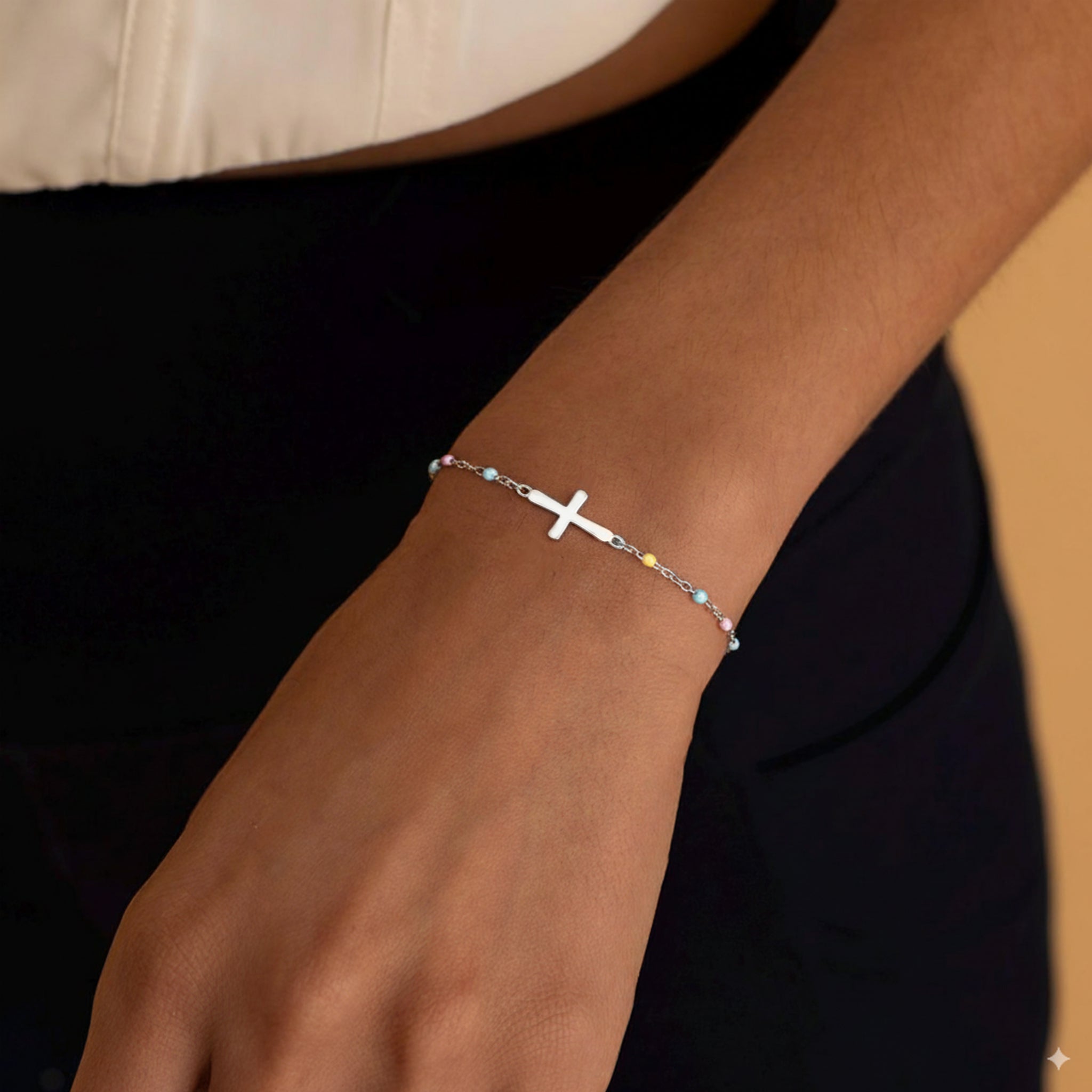 My Small Circle Of Female Friends Cross Bracelet