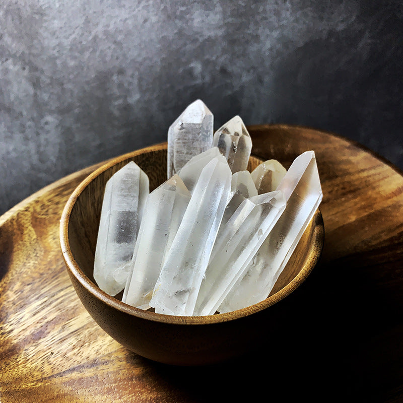 Natural White Crystal Column Original Stone Crystal Arrays Limria Seeds