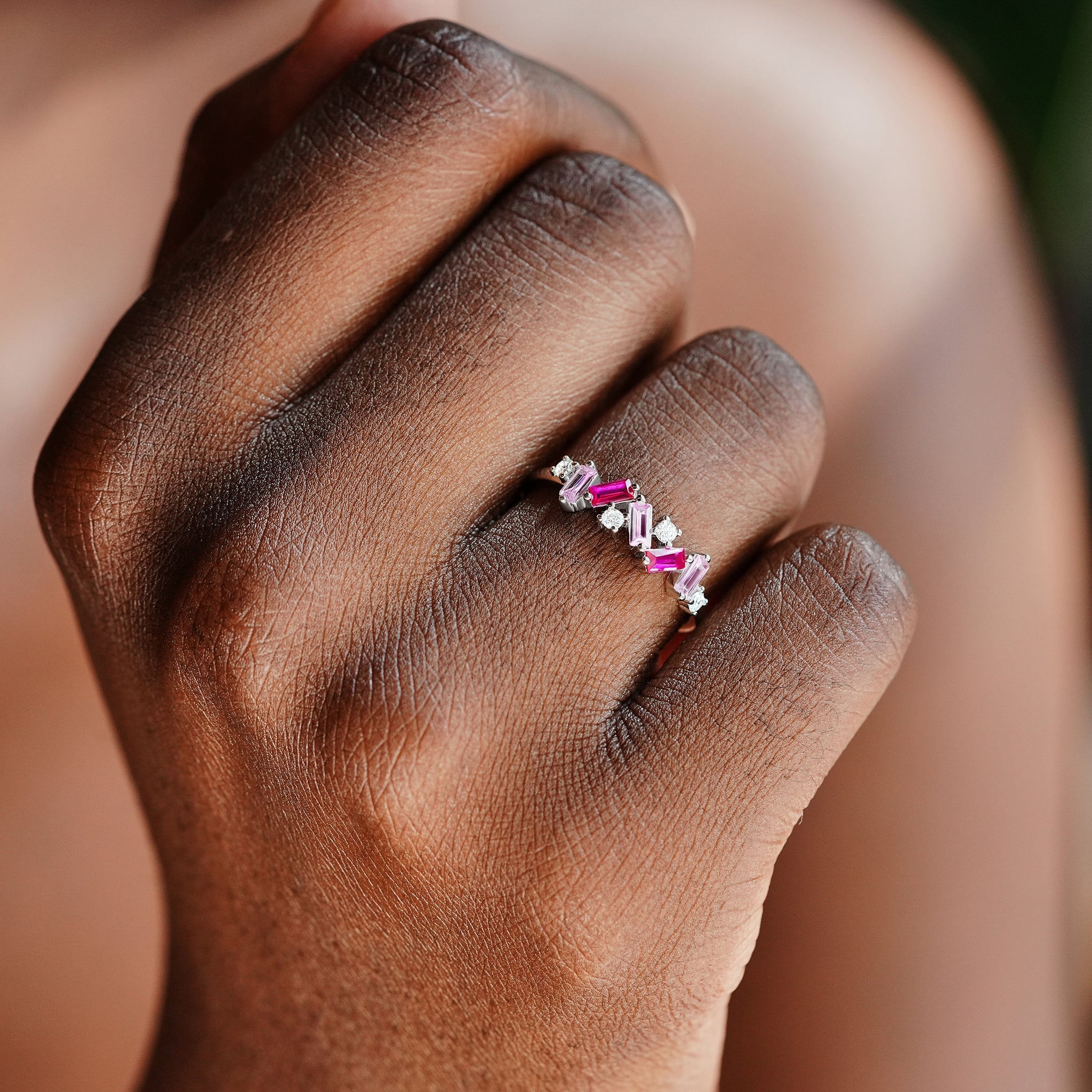 Strong As Fuck Broken Pieces Pink Band Ring