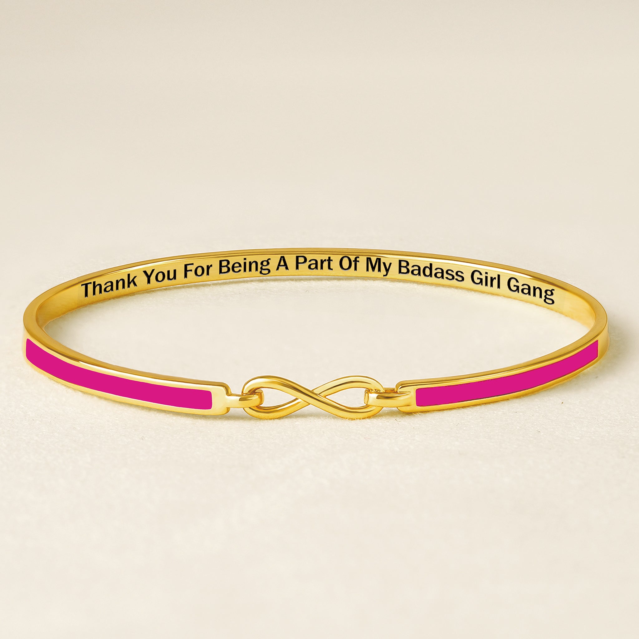 My Badass Girl Gang Enamel Infinity Bracelet