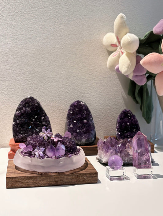Amethyst Fengshui Decoration Home Office ornaments wealth grow
