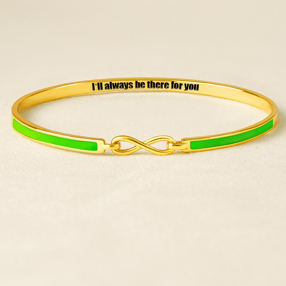 I'll Always Be There For You Infinity Enamel Bracelet