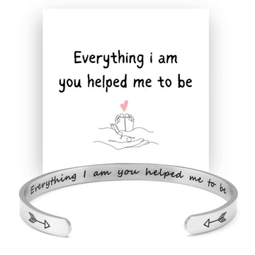Love & Gratitude Stainless Cuff Arrow Bangle