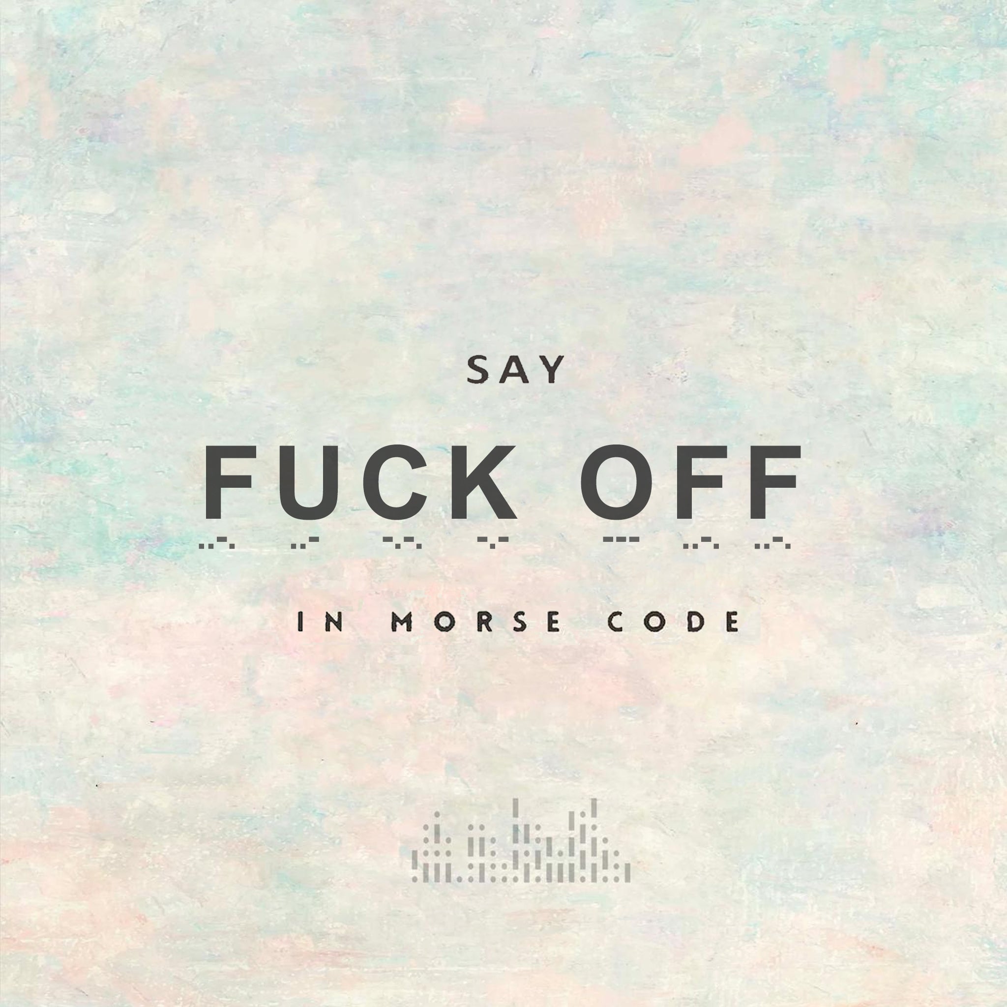 'Fuck OFF' Morse code Bracelet