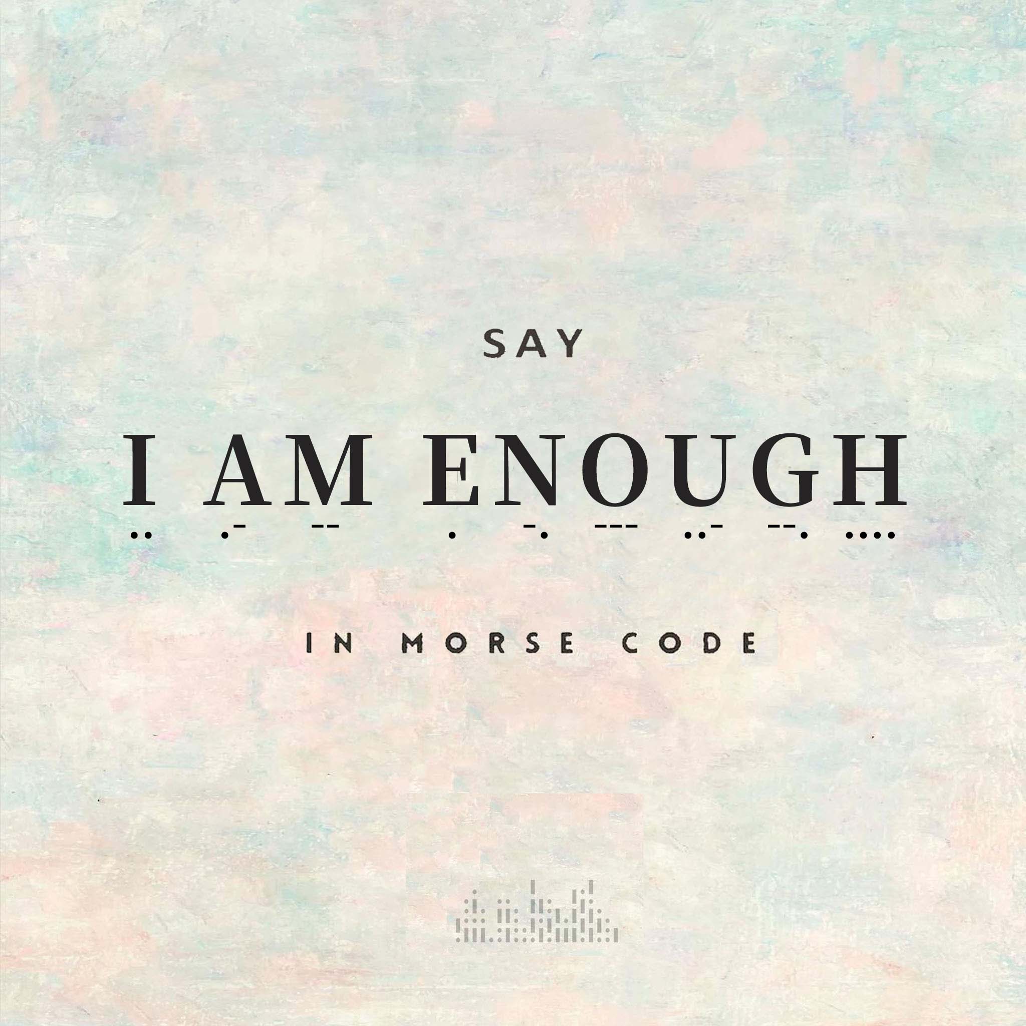 Gemstone 'I AM ENOUGH' Morse Code Bracelet