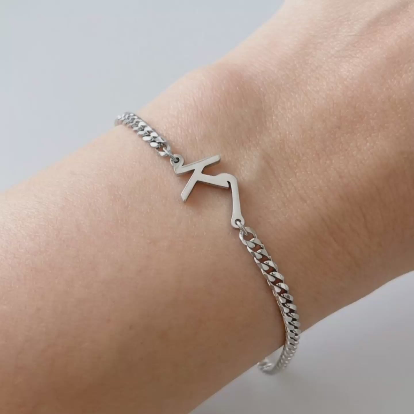Custom Two Initial Interlocking Bracelet