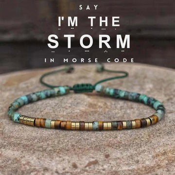 'I'm The Storm' Morse code Bracelet