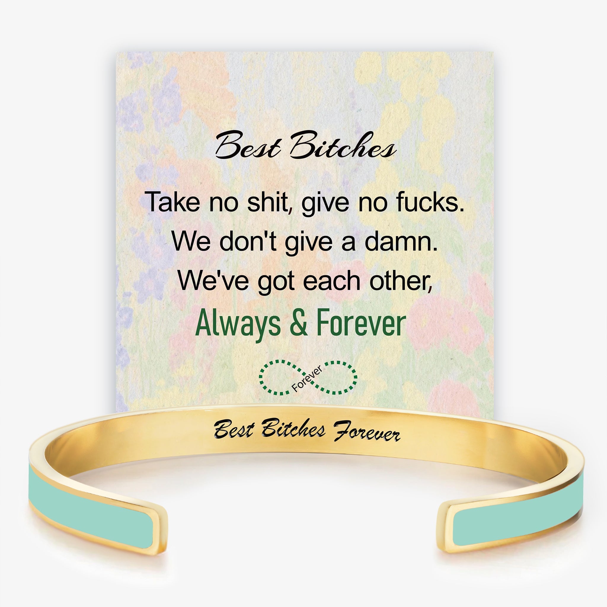 Best Bitches Forever Multiple Color Cuff Bracelet