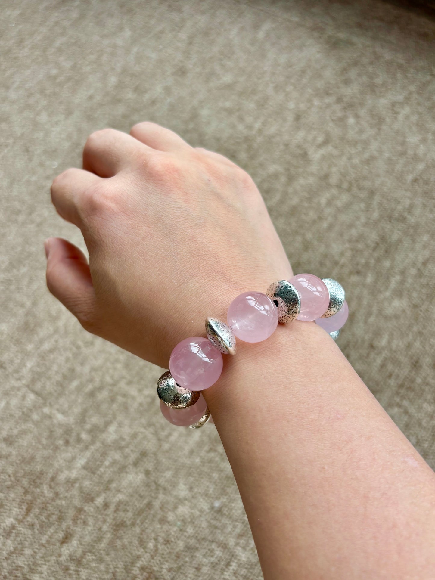 18.5mm beads Rose Quartz for healing gifts