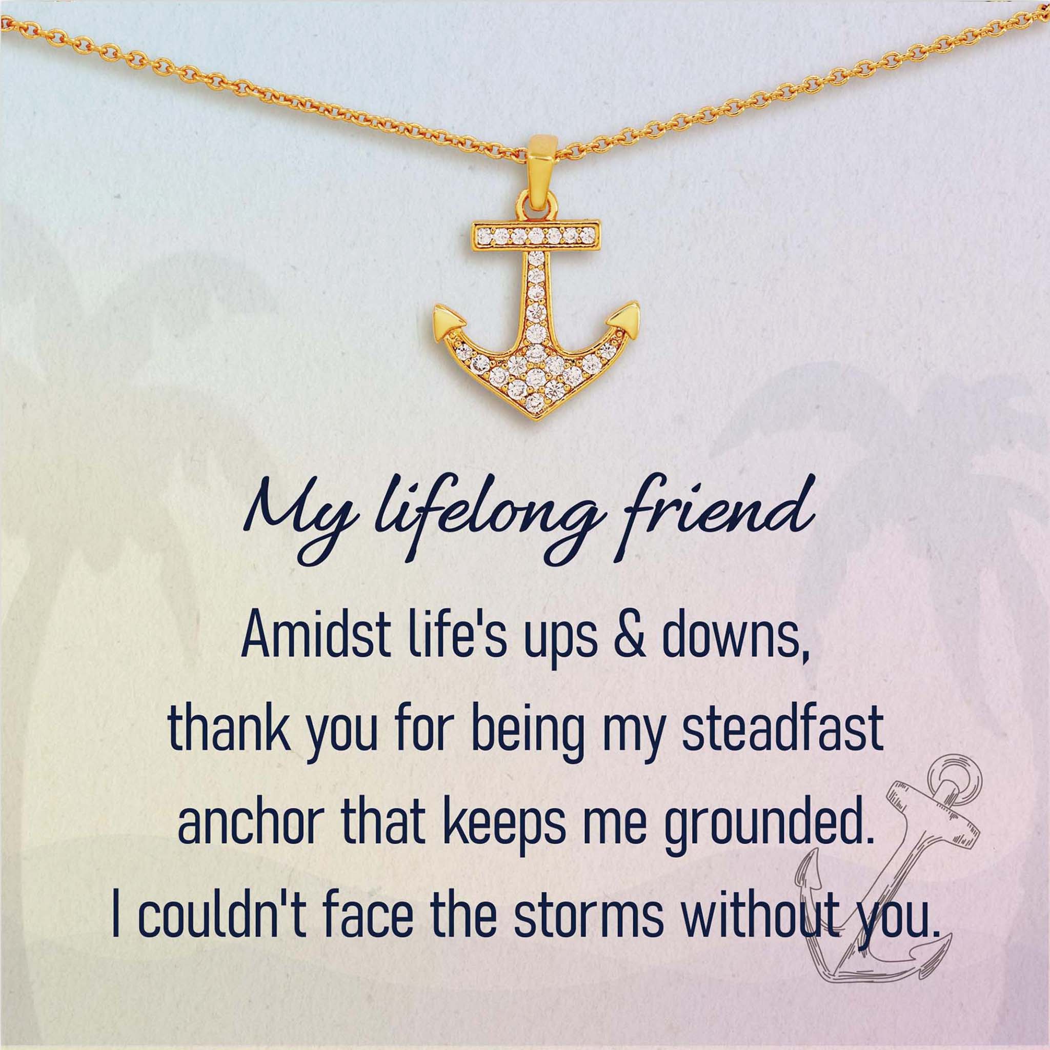 My Lifelong Friend Anchor Necklace