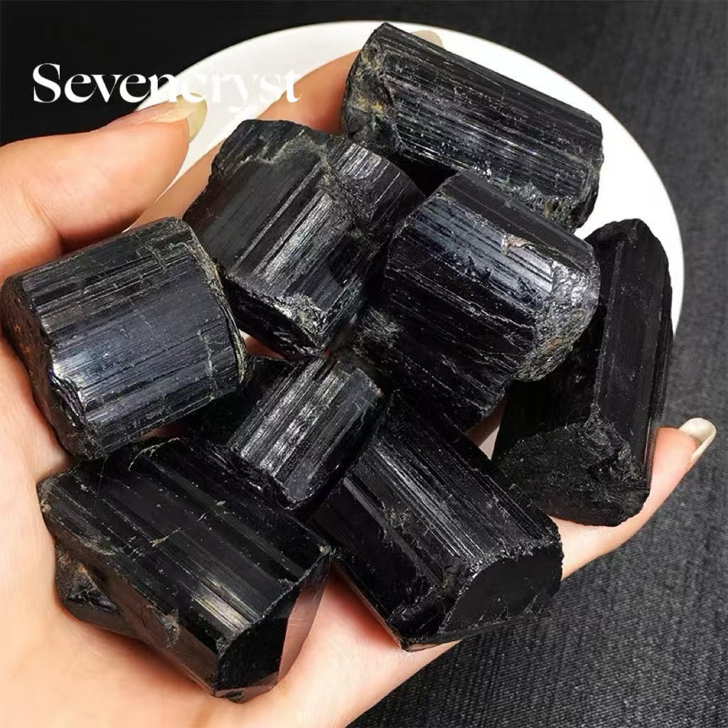Natural large black tourmaline original stone decoration Tomalin aromatherapy fragrant stone home decoration cross-border hot selling Stone