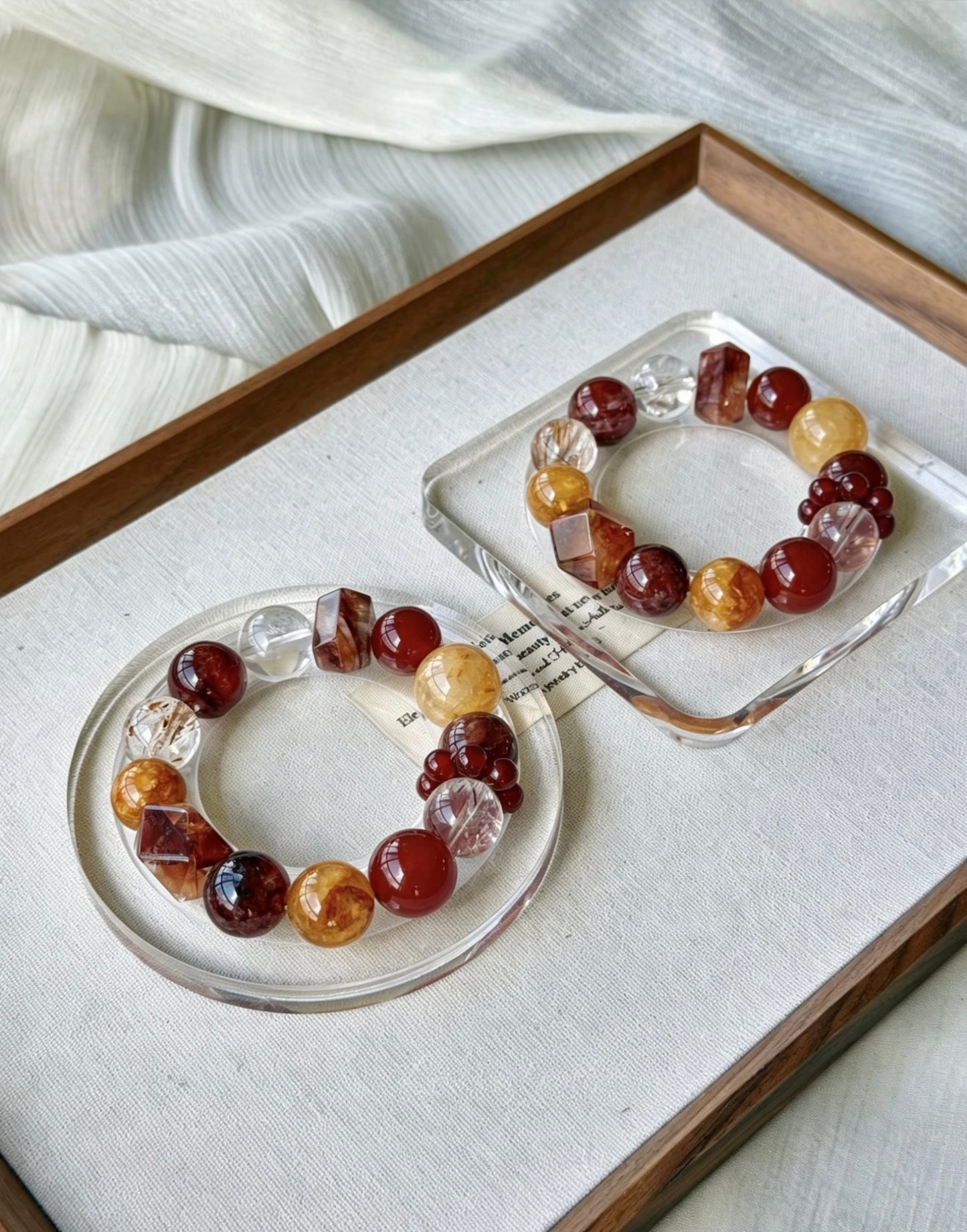 Root Chakra Garnet Hematoid Quartz Rutilated Quartz