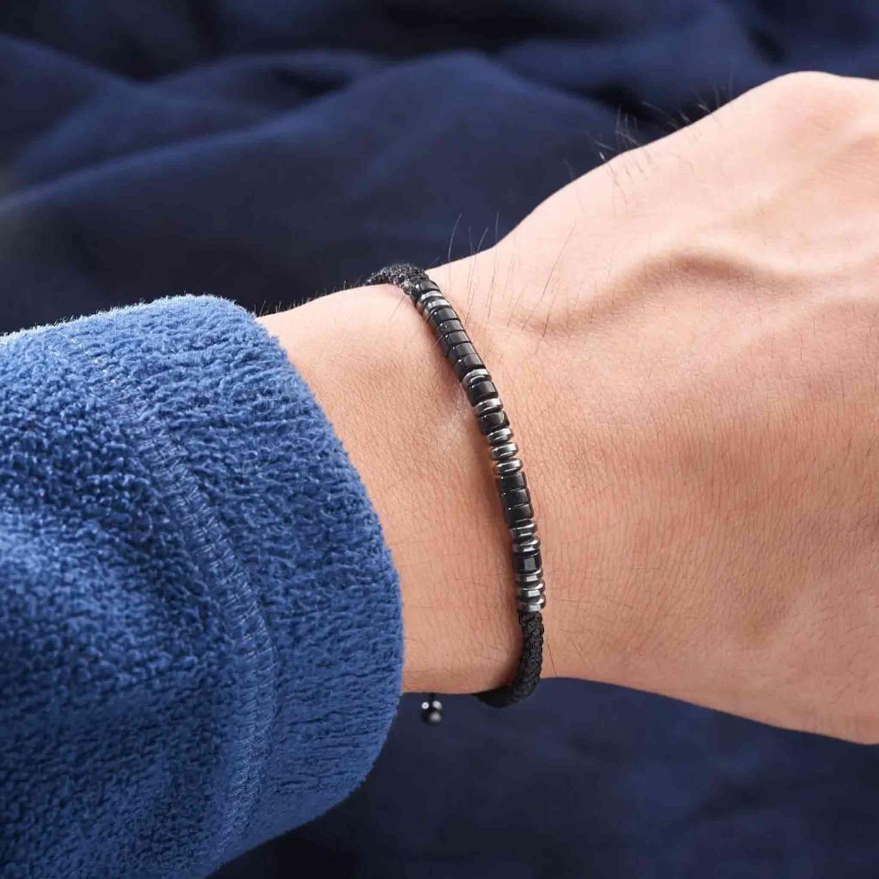 I Love U My Son Morse Code Bracelet