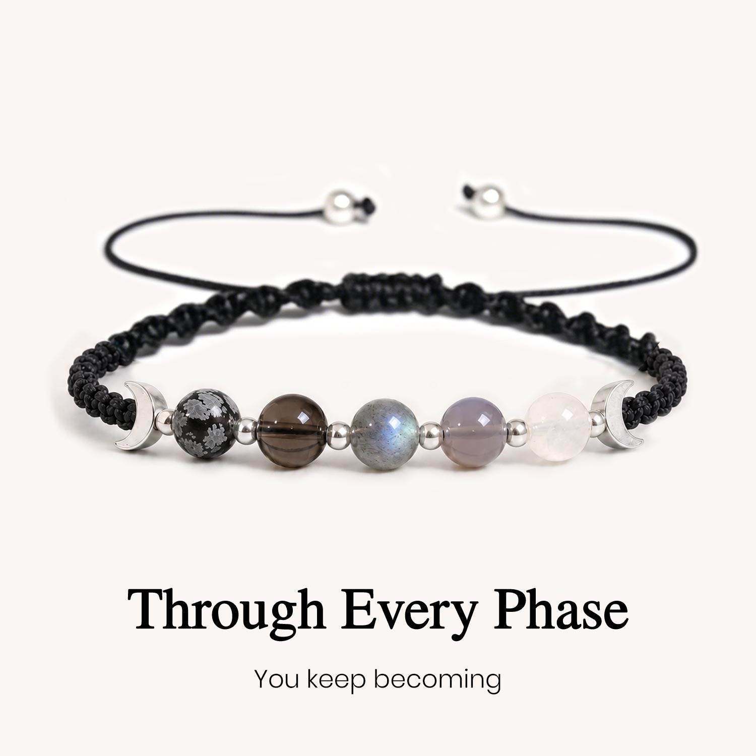 Moon Phases Crystal Healing Bracelet