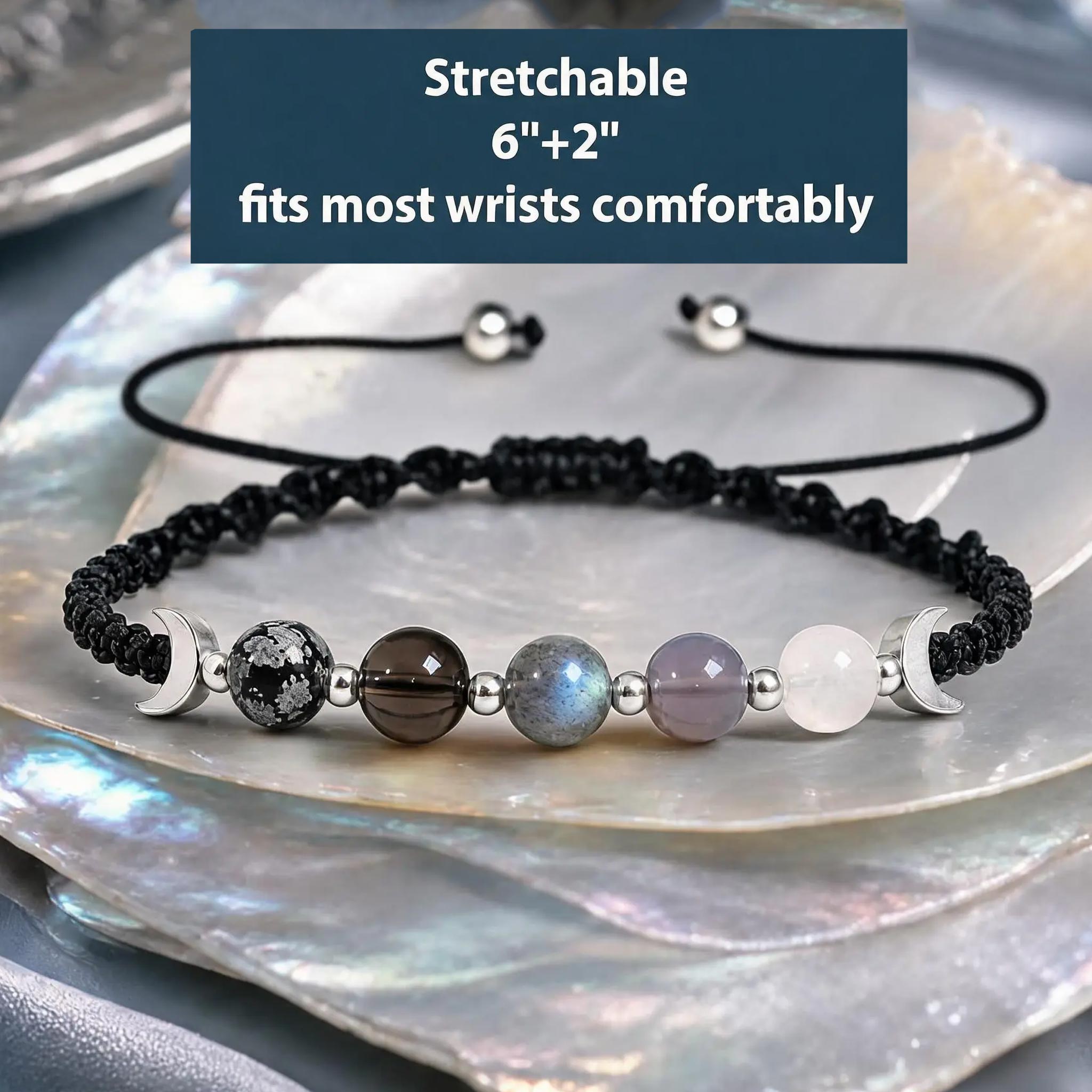 Moon Phases Crystal Healing Bracelet