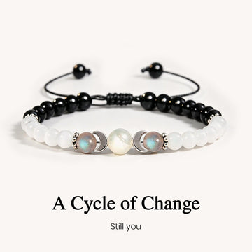 Moon Phases Moonstone Healing Crystal Bracelet