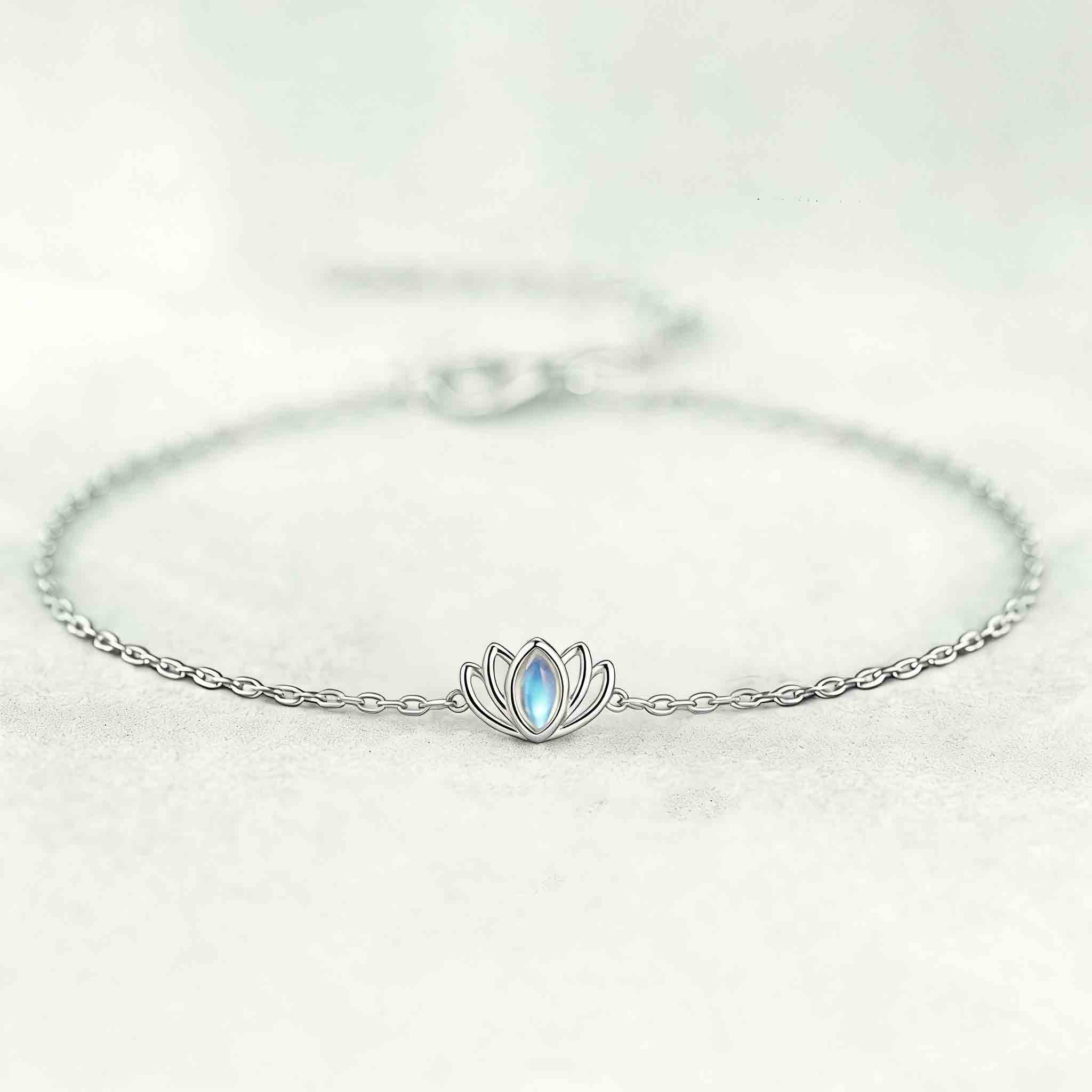 New Beginning Lotus Moonstone Bracelet