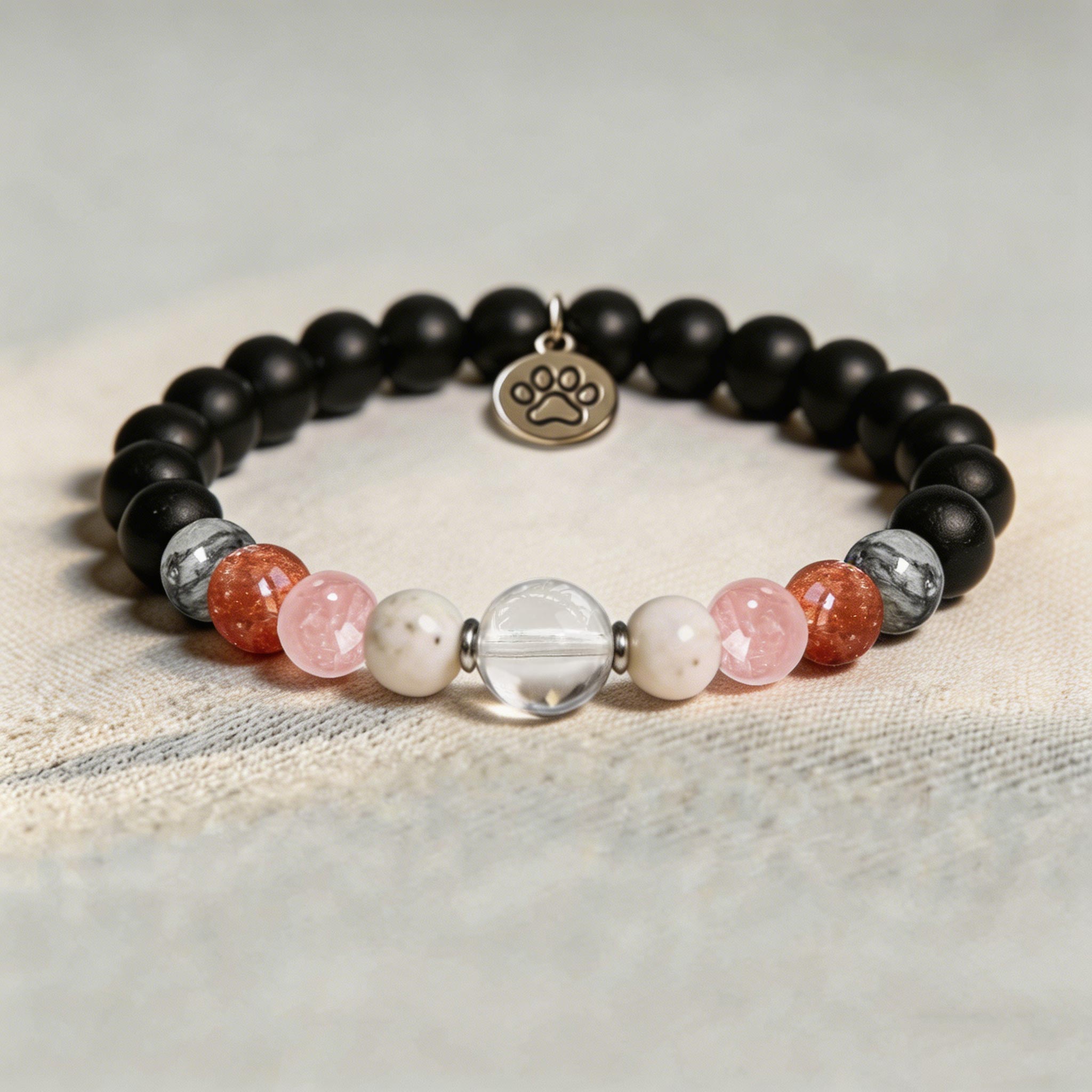 Pawprints On My Heart Crystal Bracelet