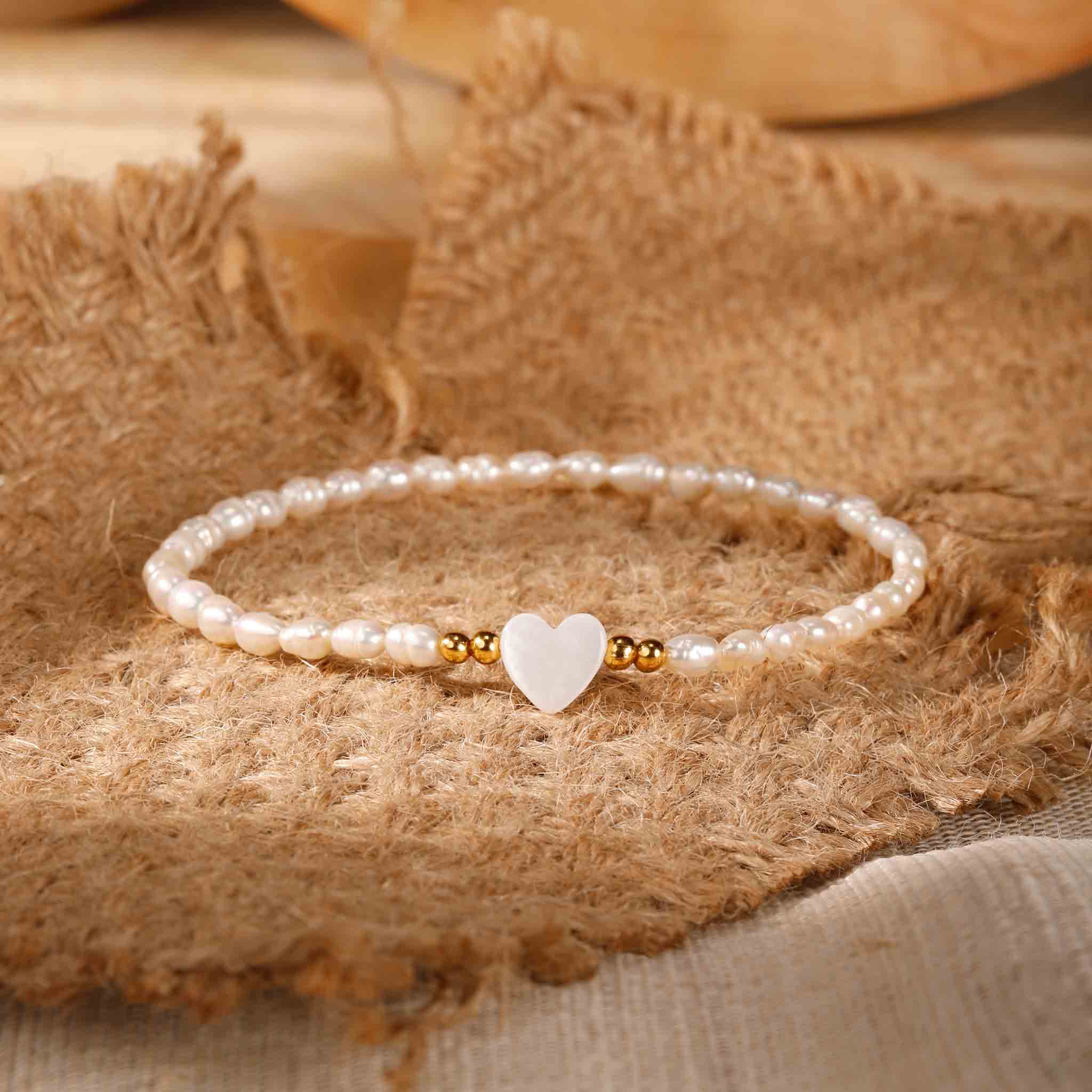 Fabulous Friend Pearl Love Heart Bracelet