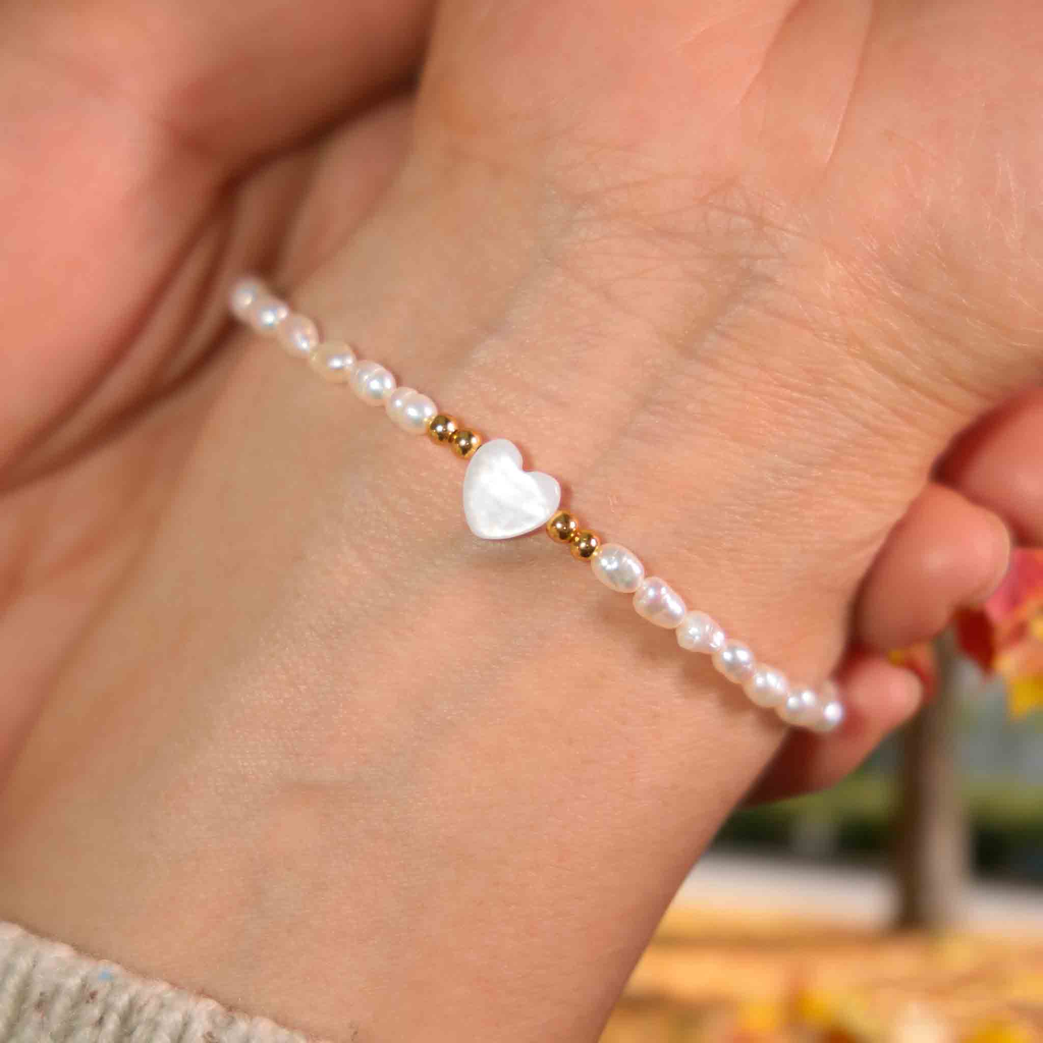 Fabulous Friend Pearl Love Heart Bracelet