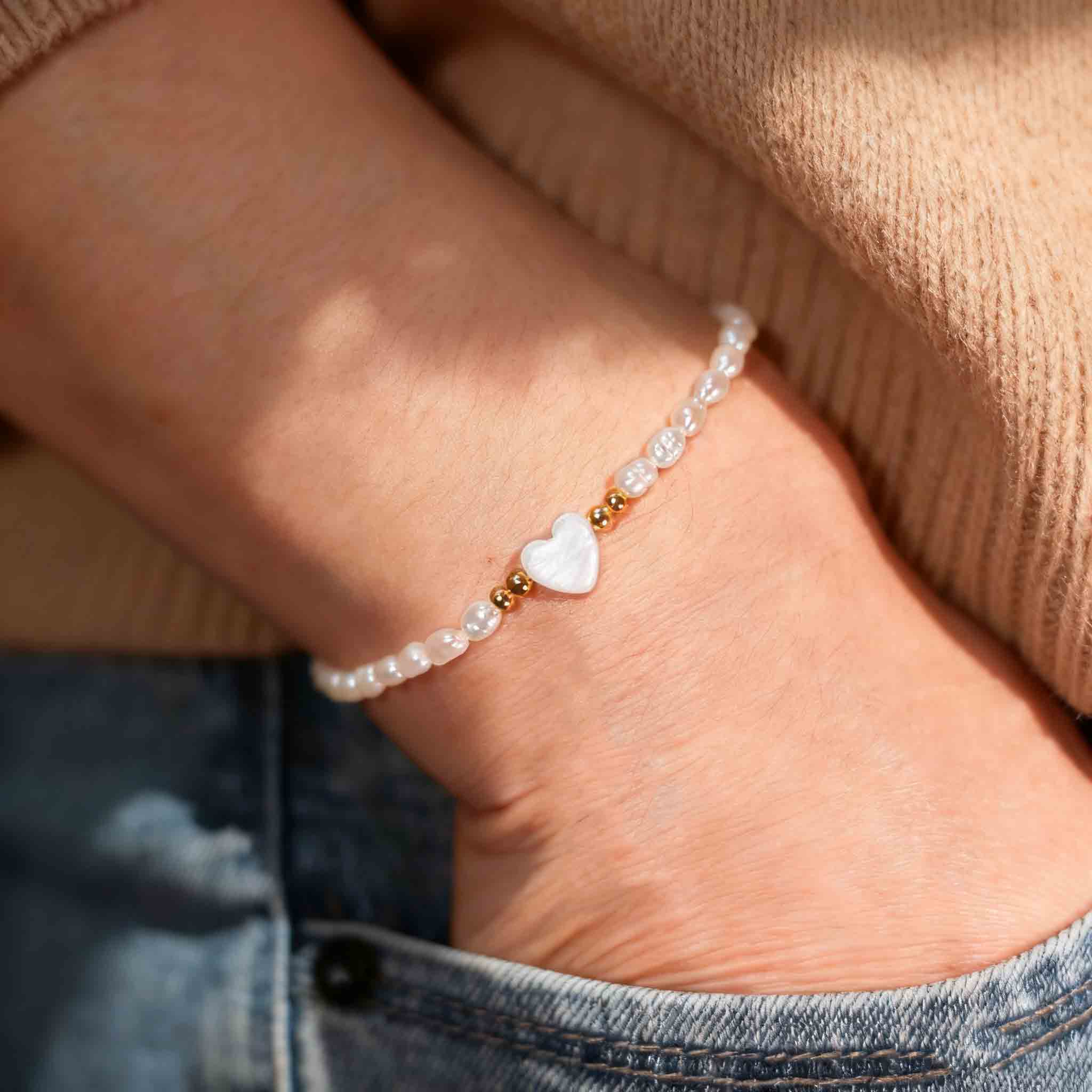 Fabulous Friend Pearl Love Heart Bracelet