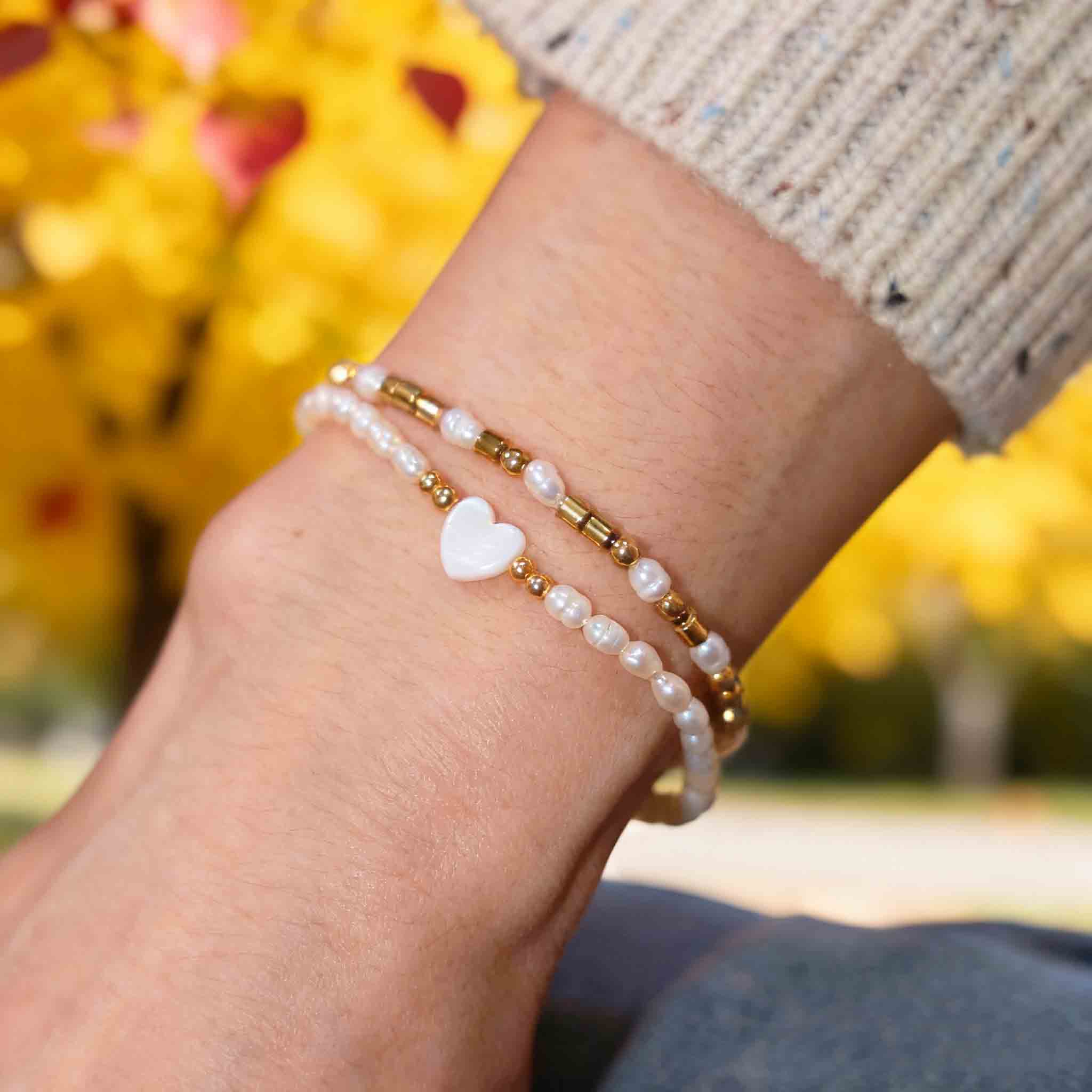 Fabulous Friend Pearl Love Heart Bracelet