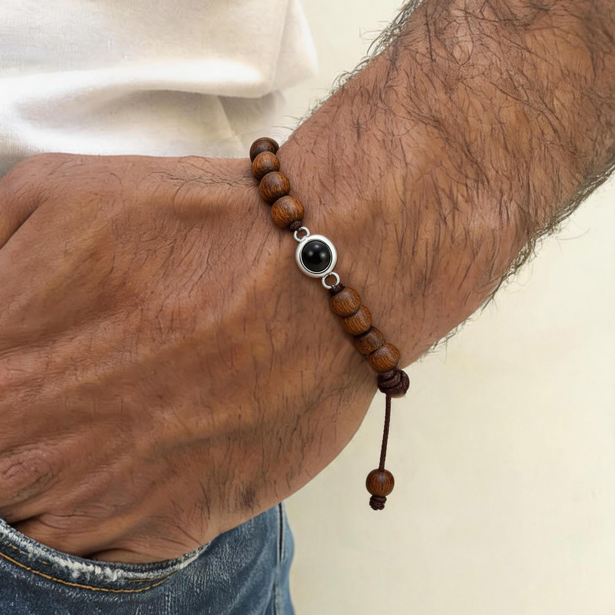Personalized Photo Memory Bead Bracelet