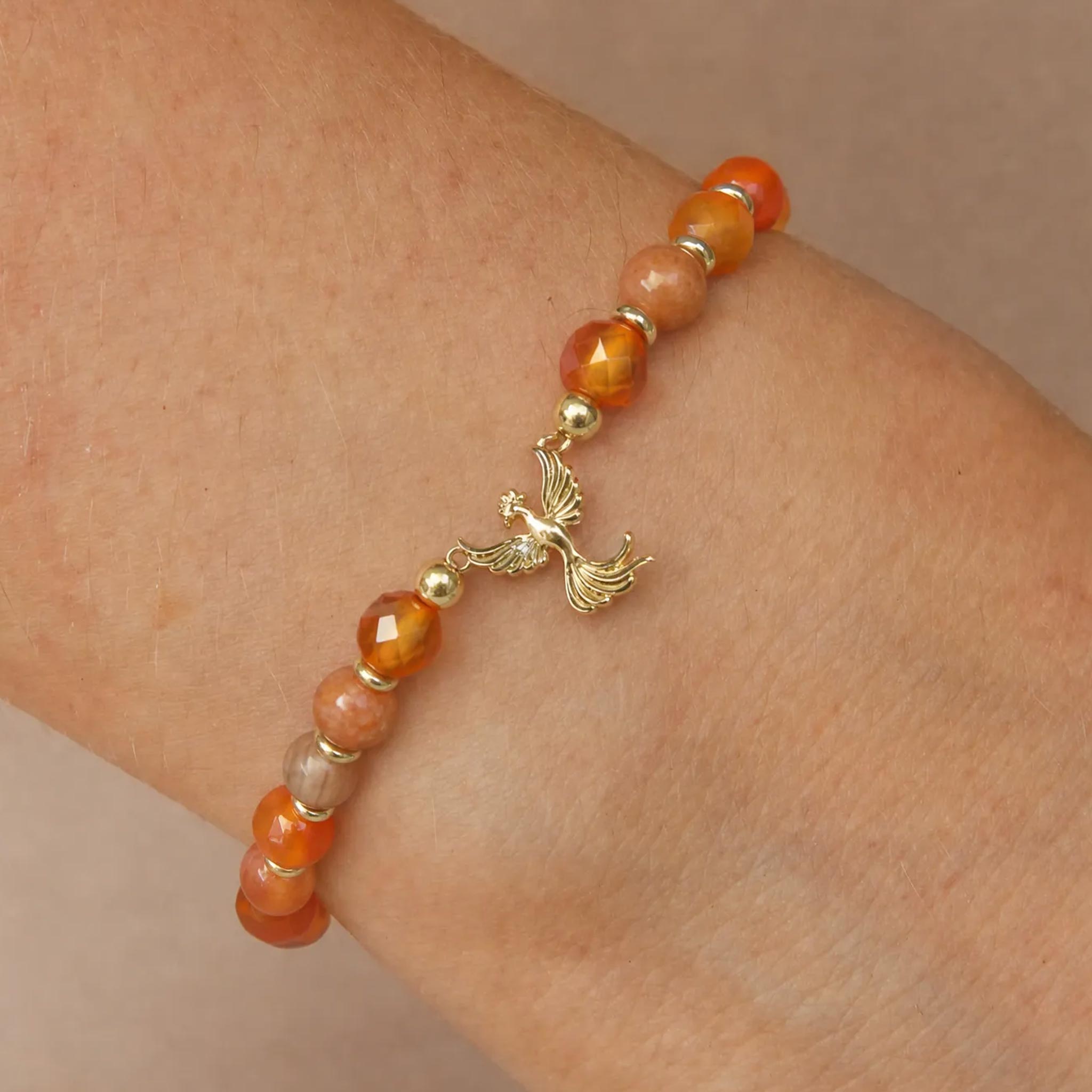 Phoenix Charm Crystal Energy Bracelet