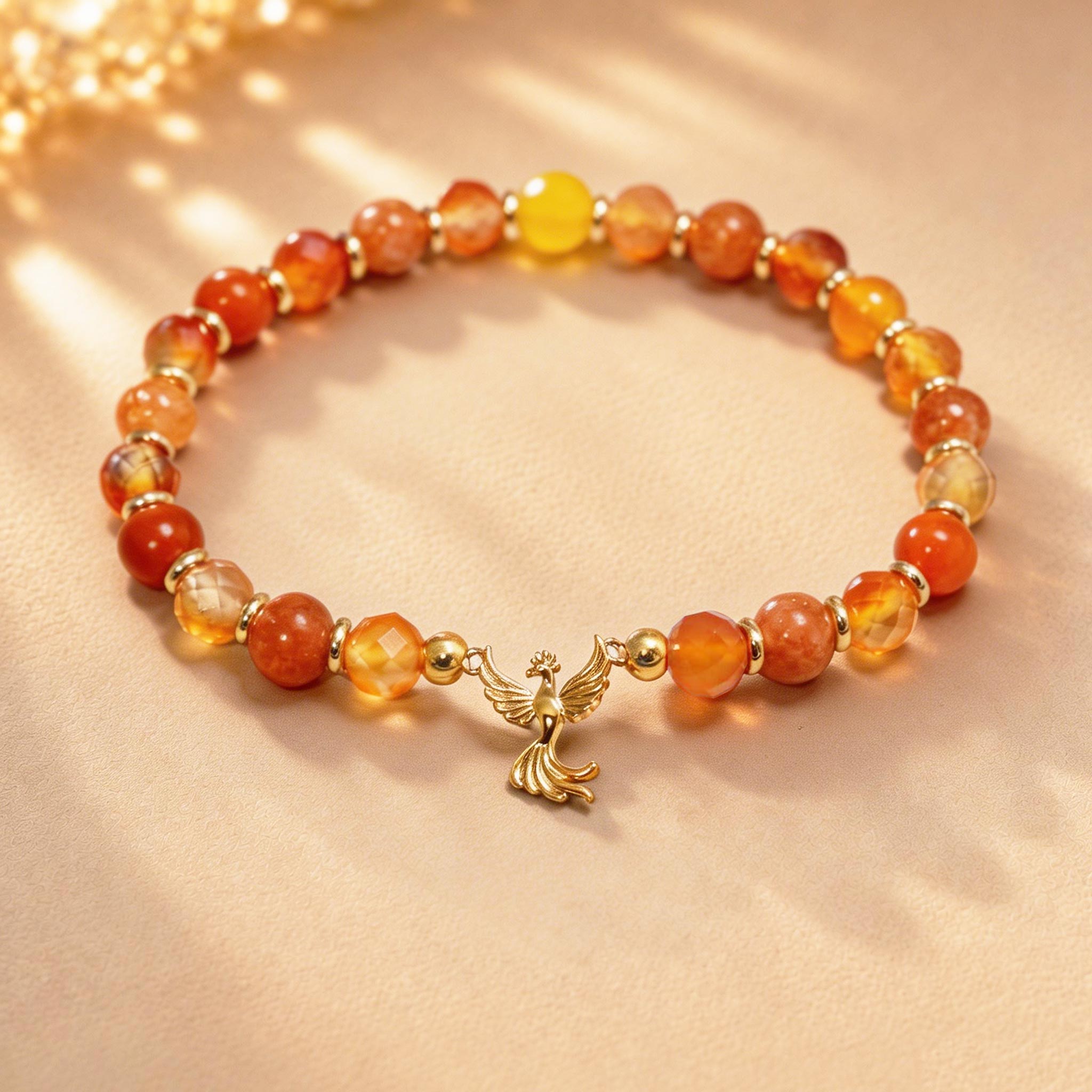 Phoenix Charm Crystal Energy Bracelet