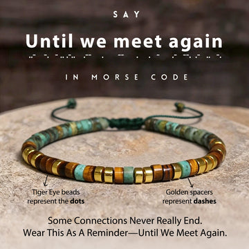 Still With Me Turquoise Morse Code Bracelet
