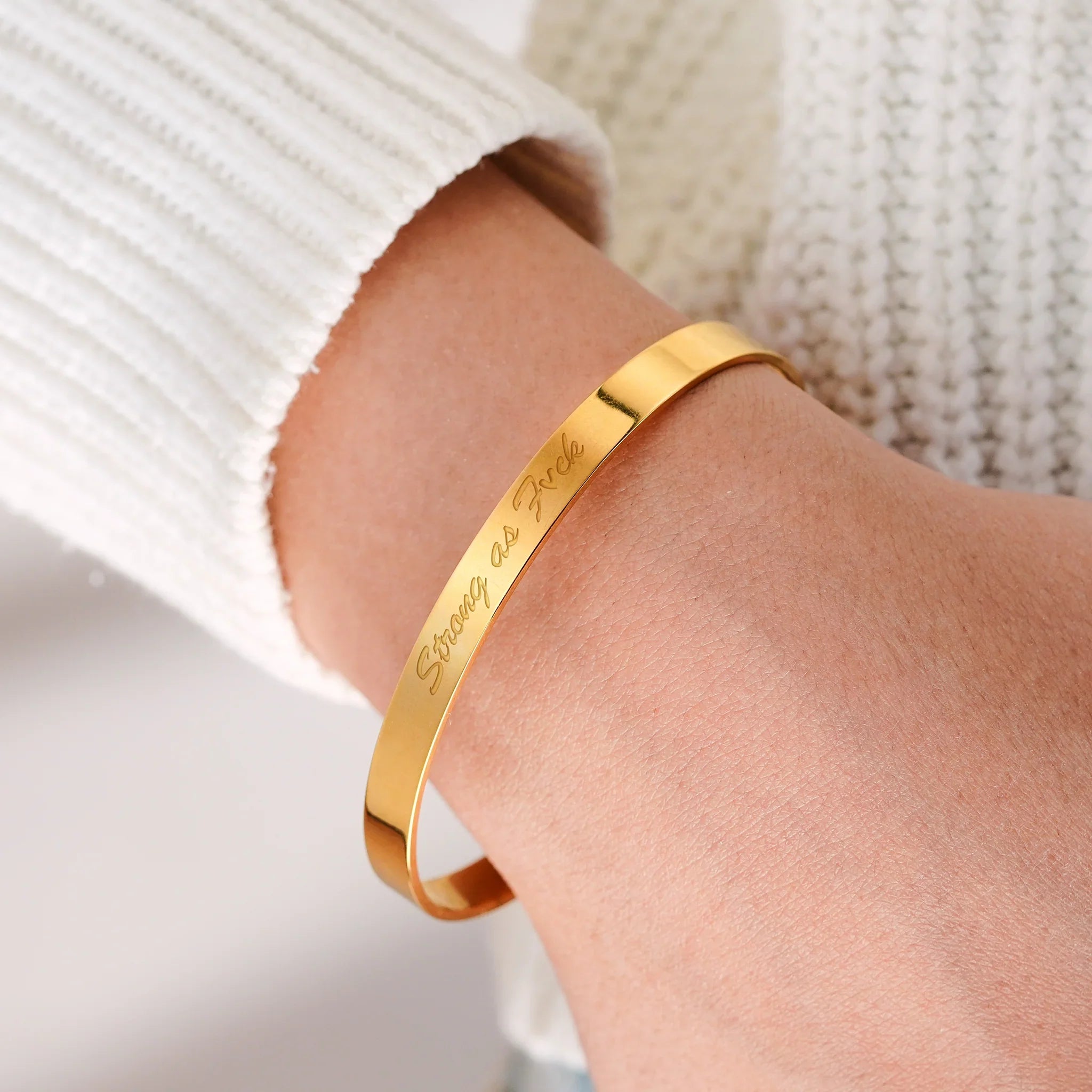 Strong As Fuck Mantra Bracelet