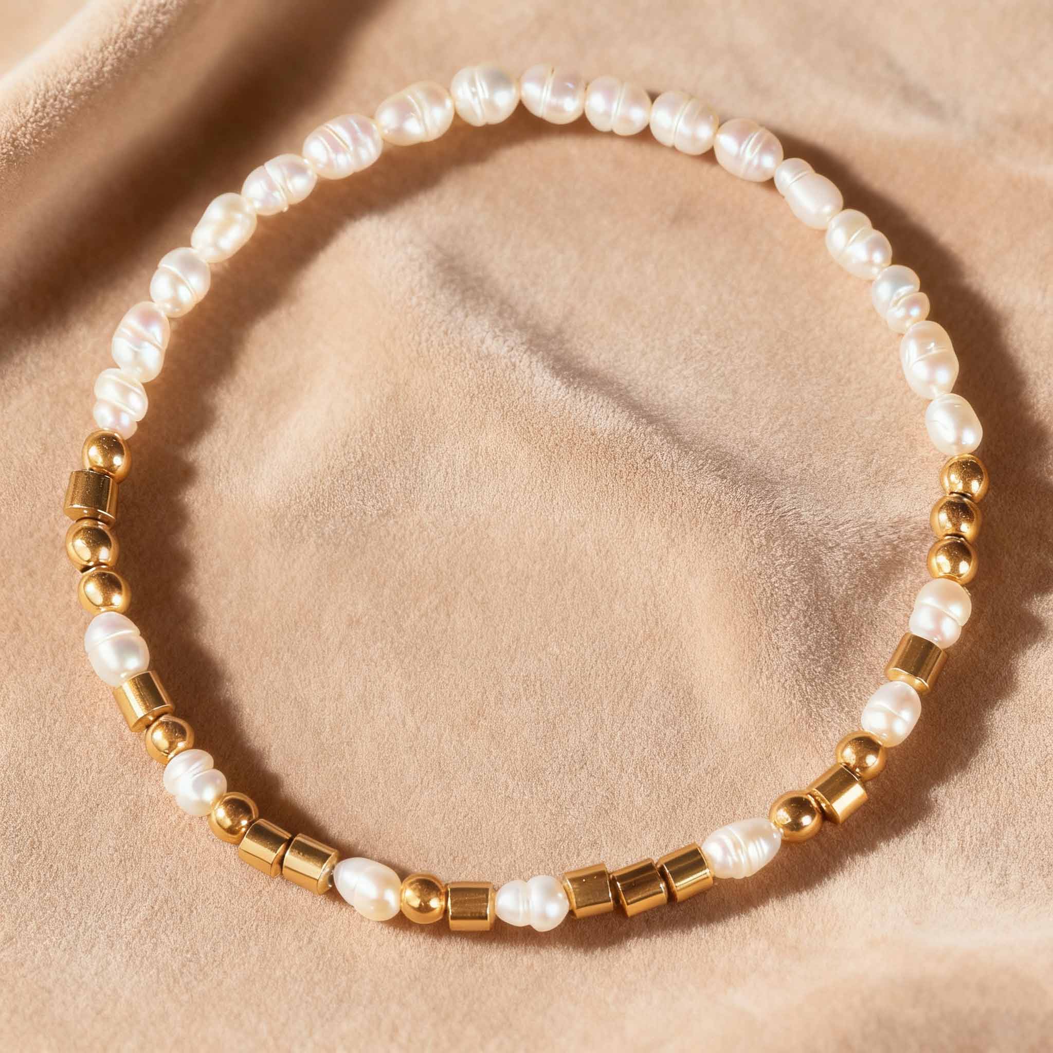 " Strong as Fuck " Pearl Morse Code Bracelet