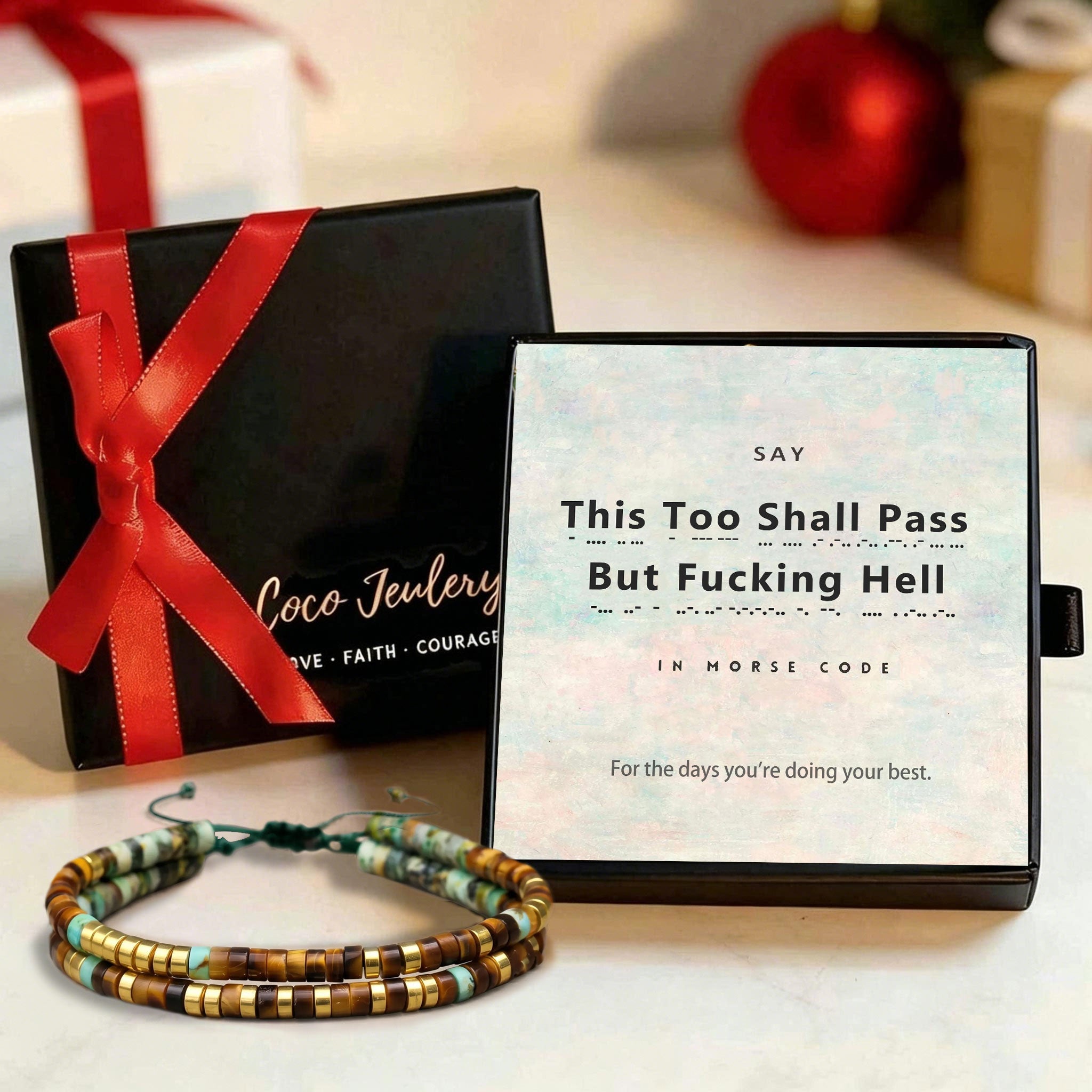This Too Shall Pass Morse Code Bracelet
