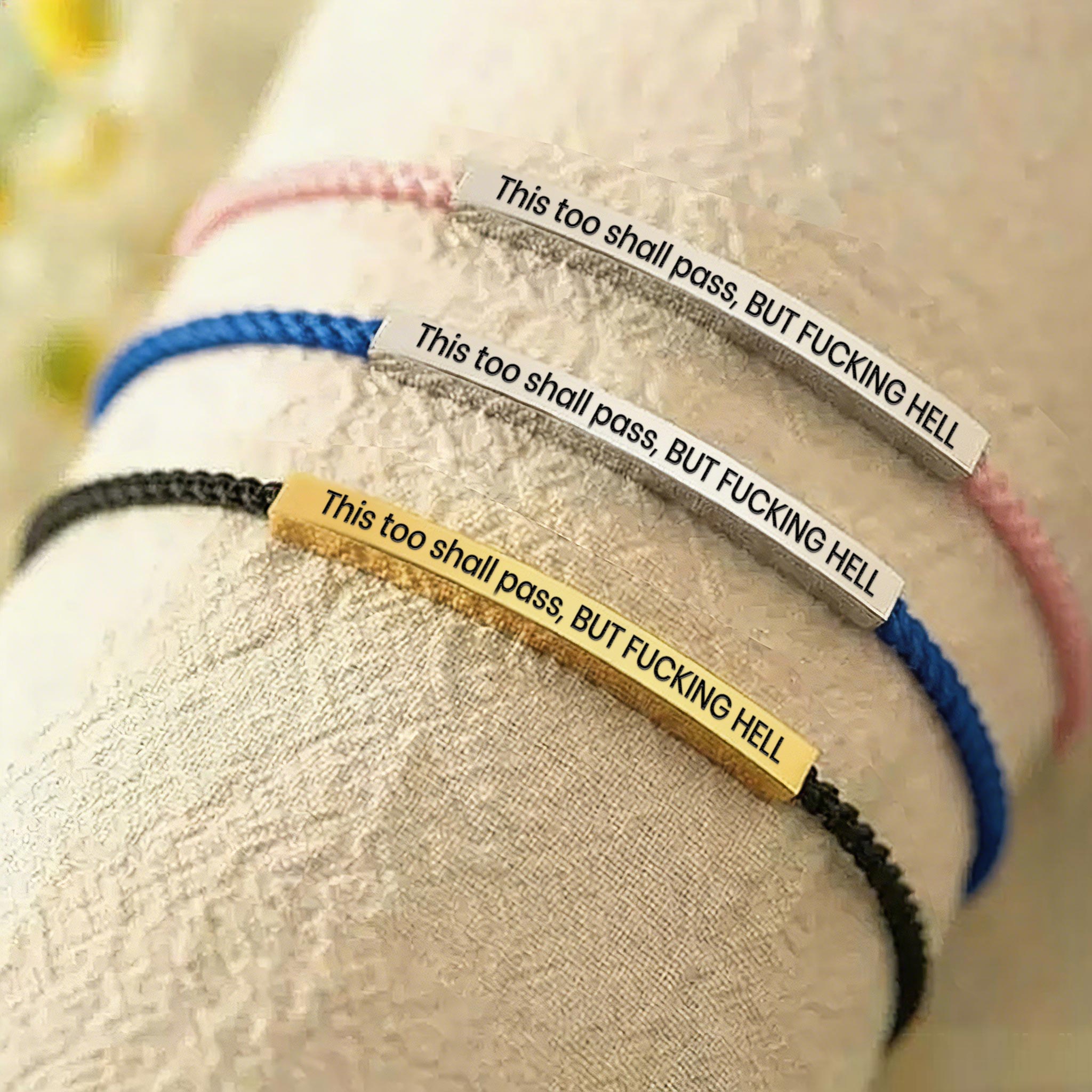 This Too Shall Pass Tube Bracelet