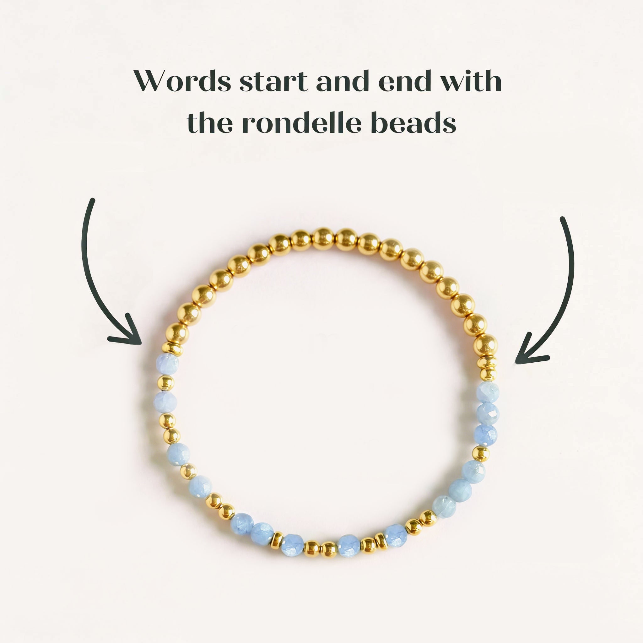'Calm TF Down' Tanzanite Morse Code Bracelet
