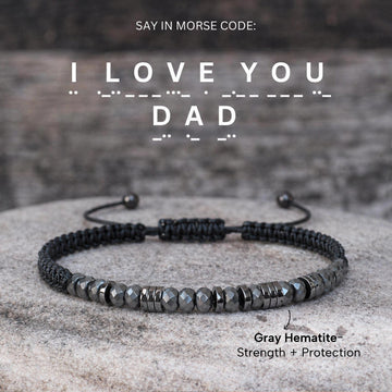 'I Love You Dad' Morse Code Bracelet