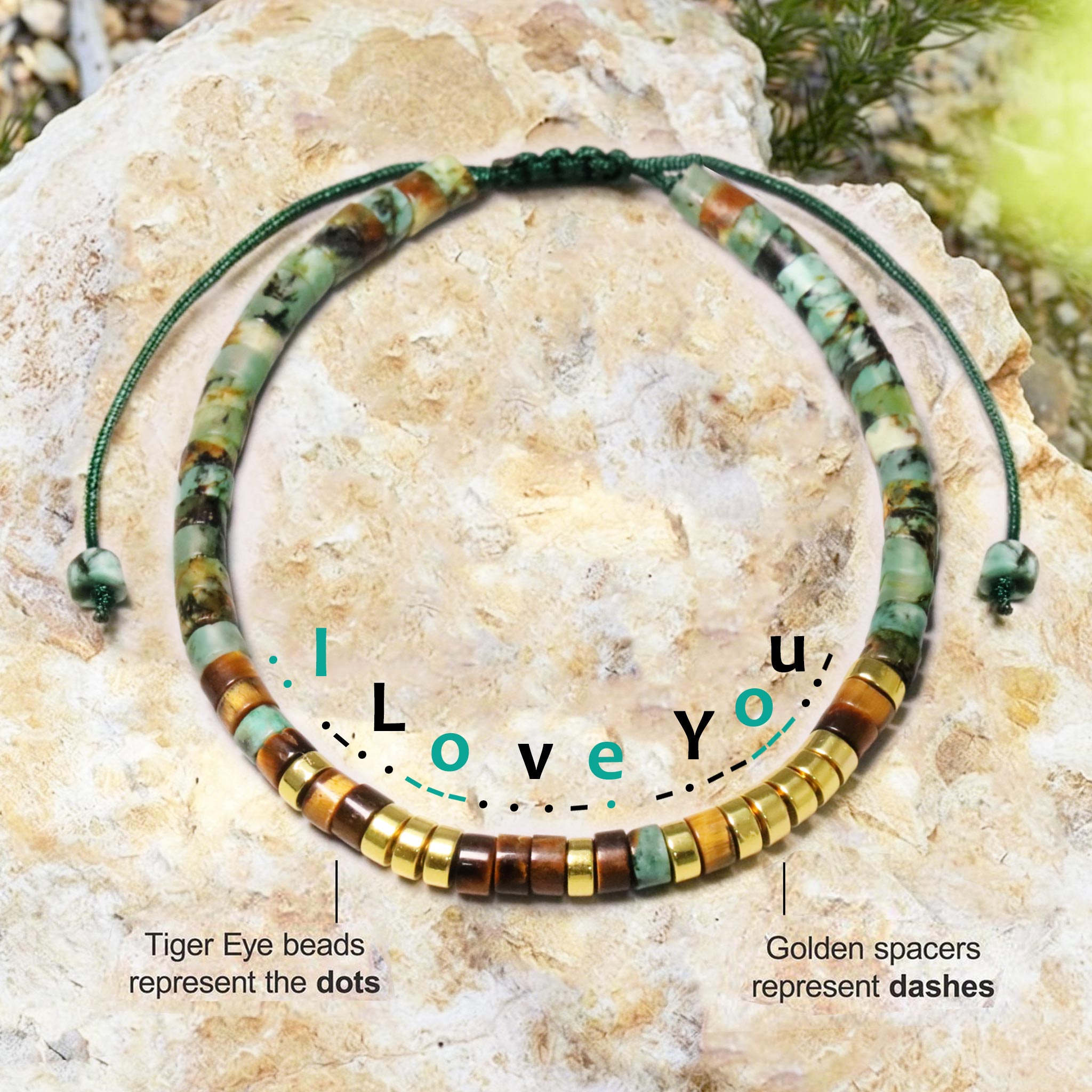 'I Love You' Morse code Bracelet