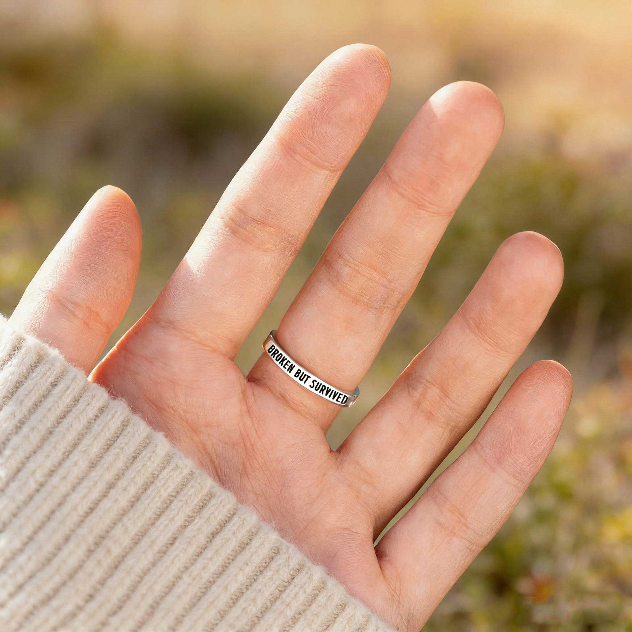 Broken but Survived Multi Stones Ring
