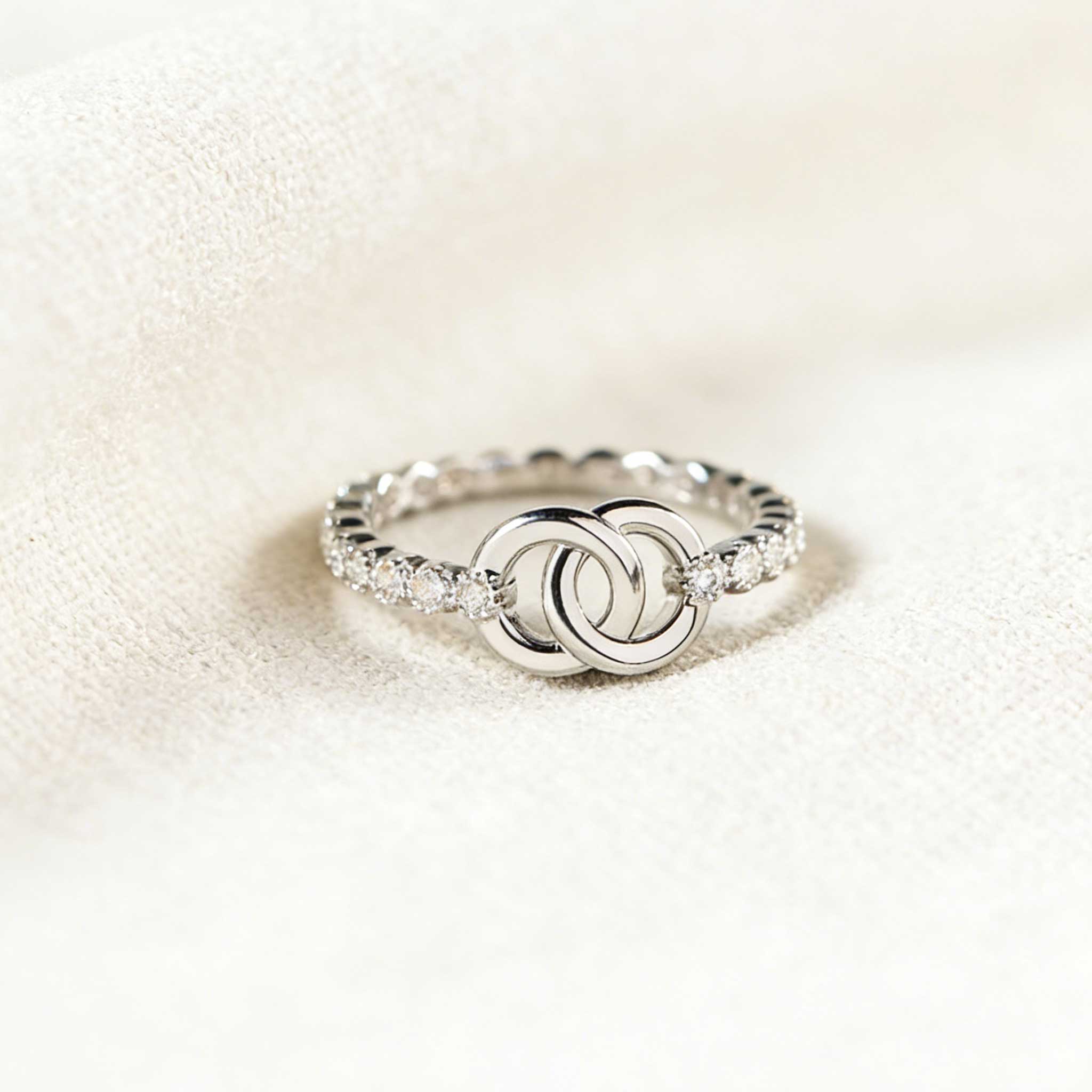 Mom & Daughter Interlocking Circle Ring