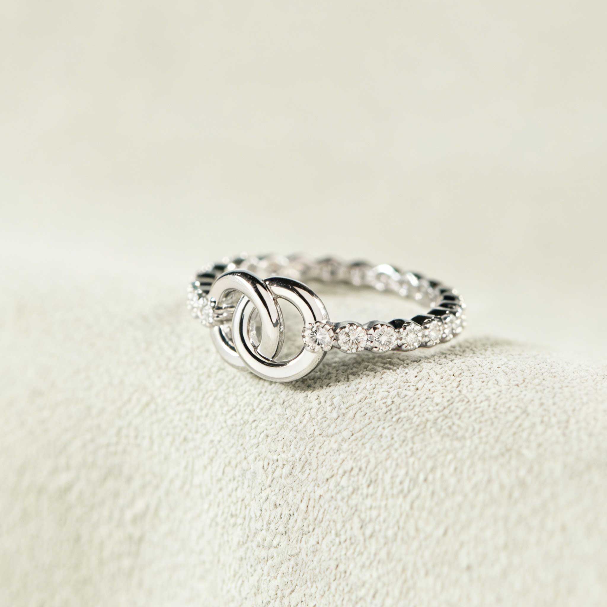 Mom & Daughter Interlocking Circle Ring