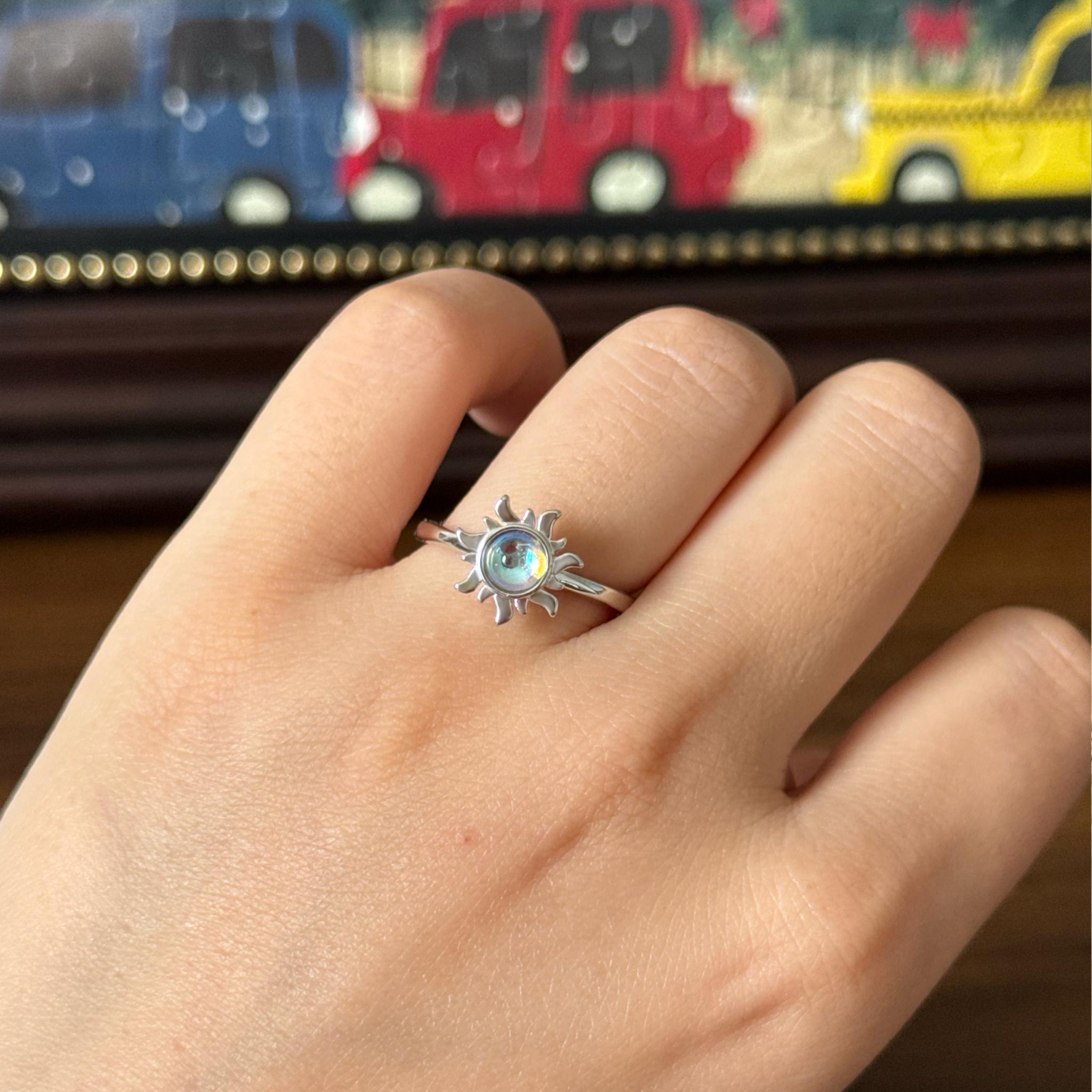 Sun Spinner Energy Stone Ring