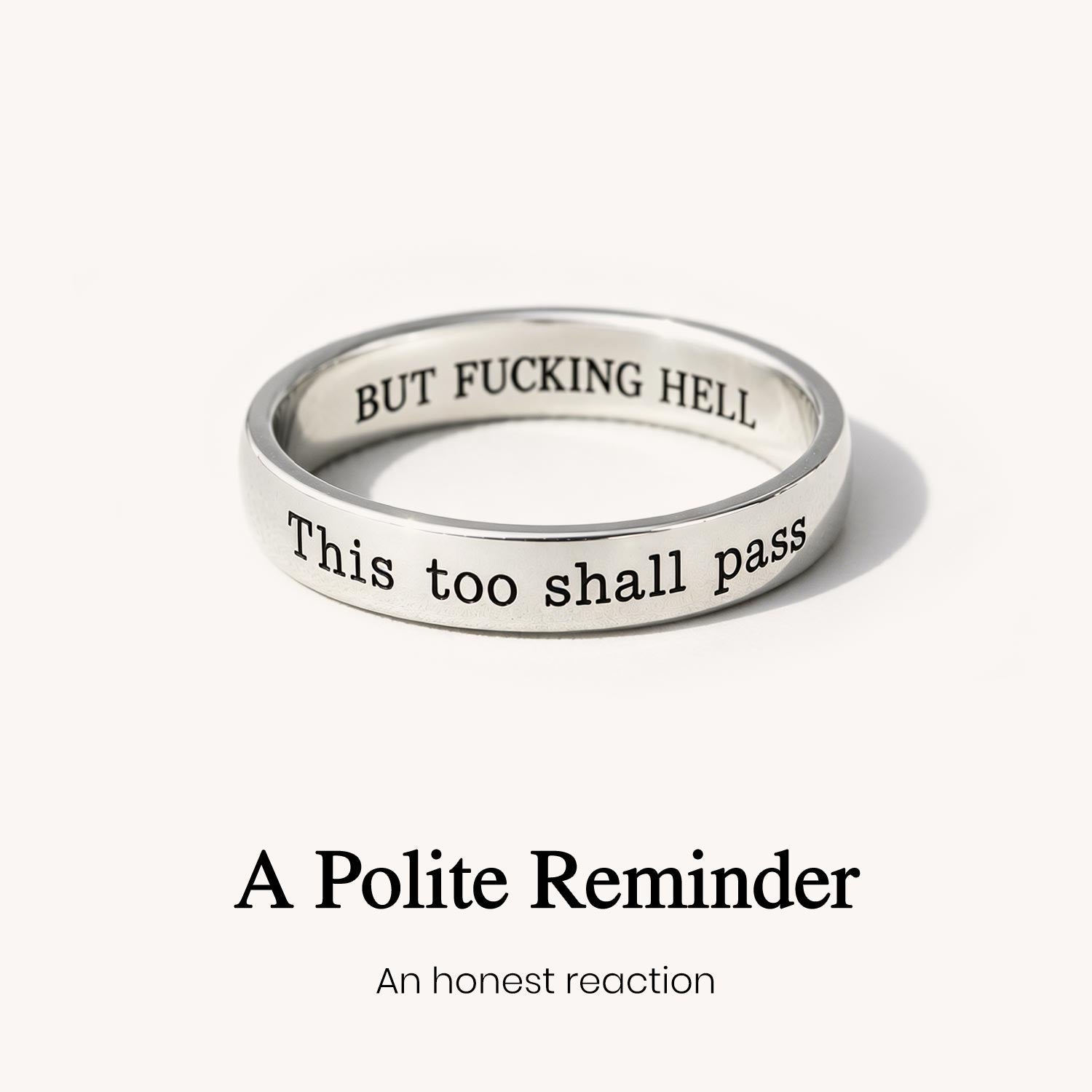 This Too Shall Pass Hidden Message Ring