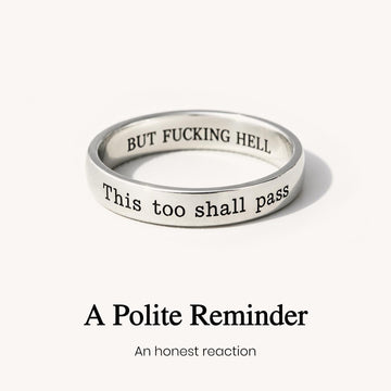 This Too Shall Pass Hidden Message Ring