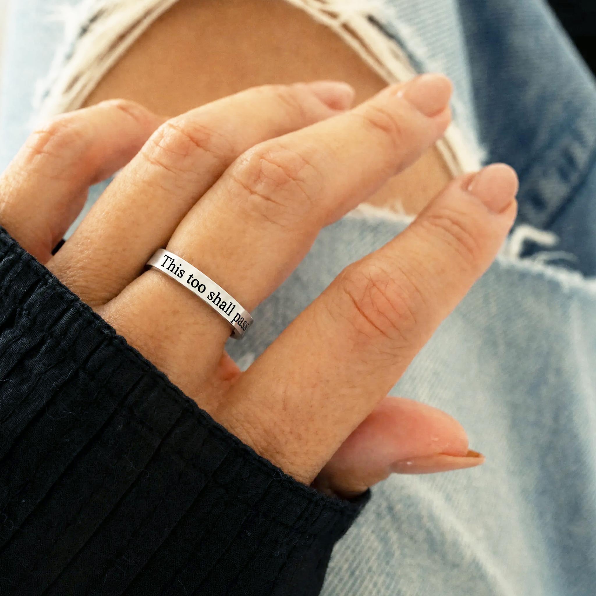 This Too Shall Pass Hidden Message Ring