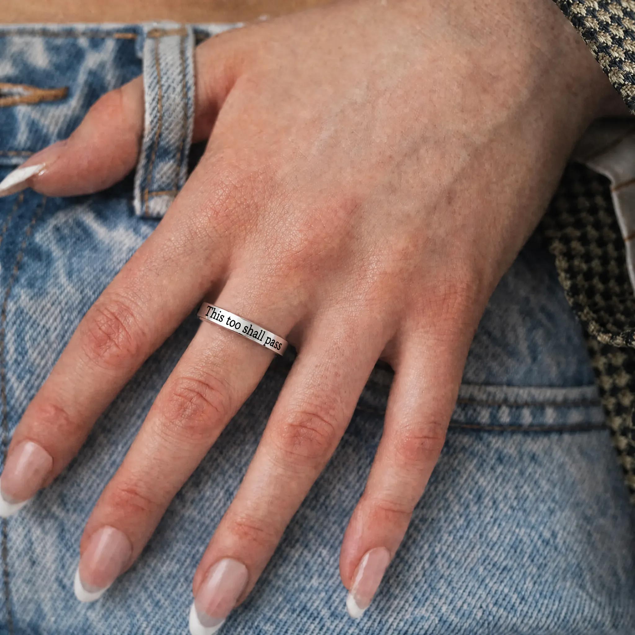 This Too Shall Pass Hidden Message Ring